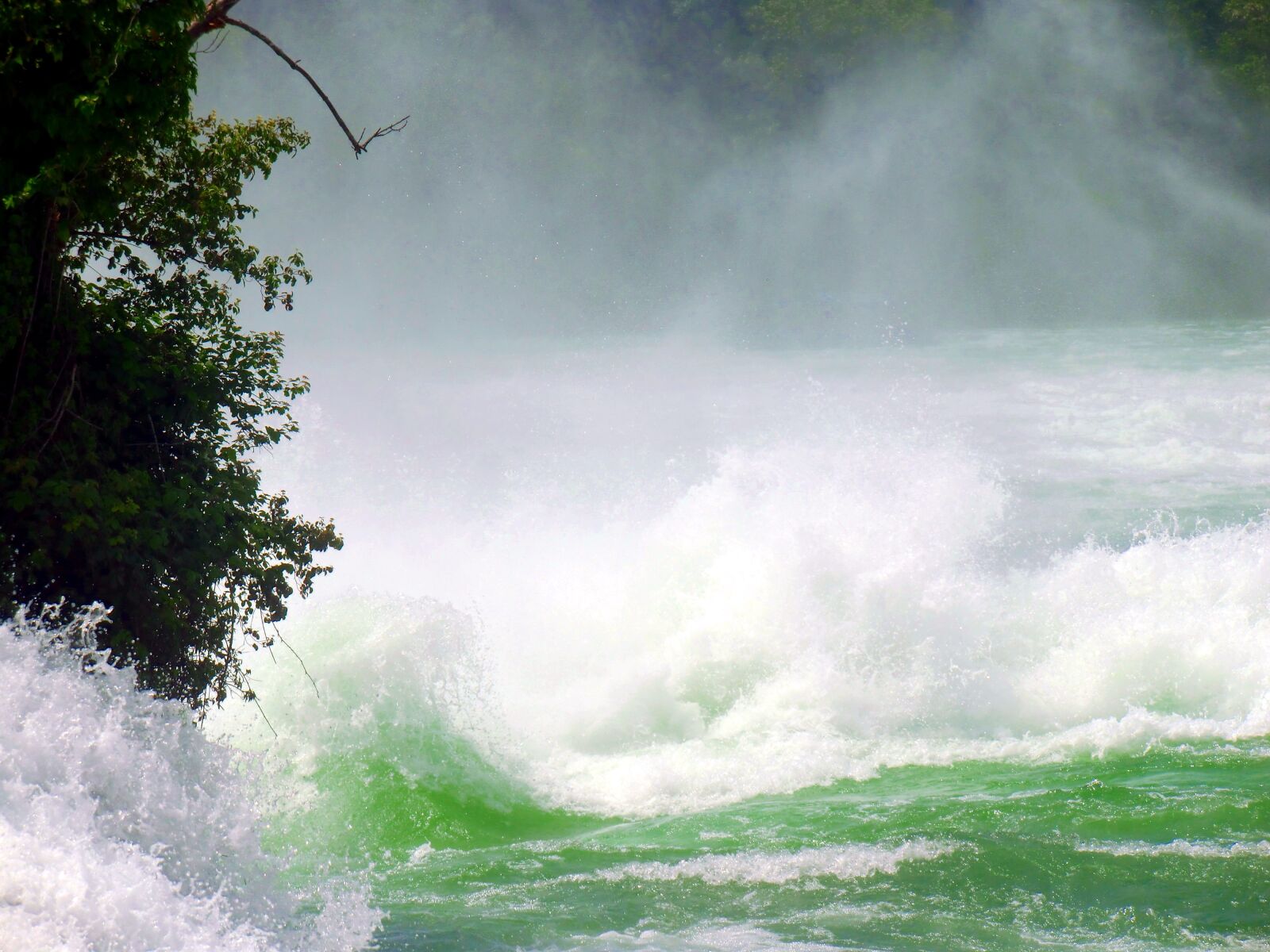 CASIO EX-H10 sample photo. Rhine falls, waterfall, spray photography