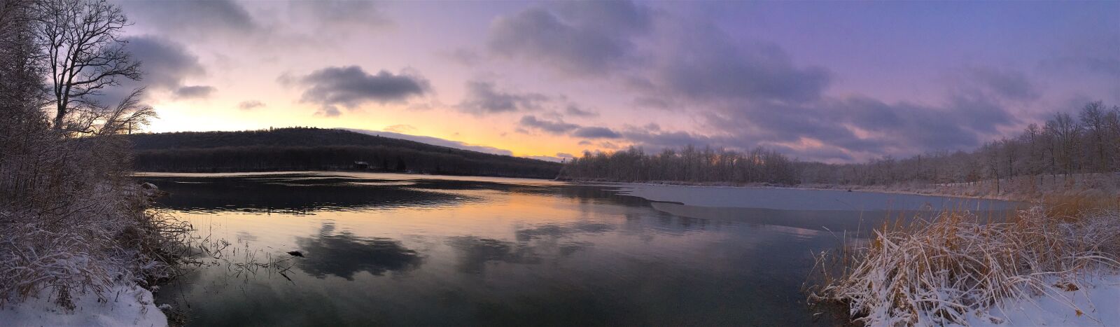 Apple iPhone 6s sample photo. Lake, winter, sunrise photography