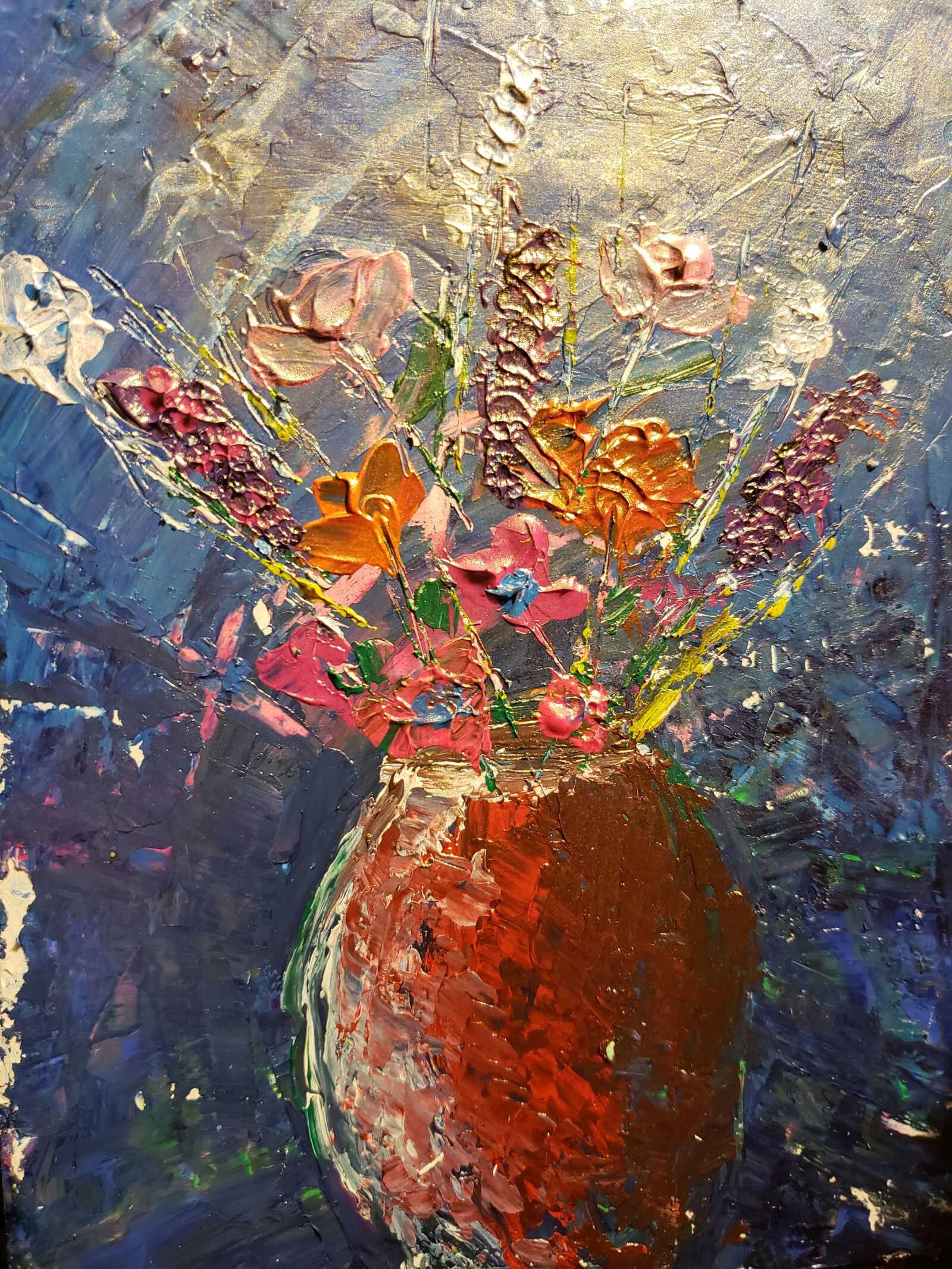 Samsung Galaxy S9+ sample photo. Paint, acrylic, palette knife photography