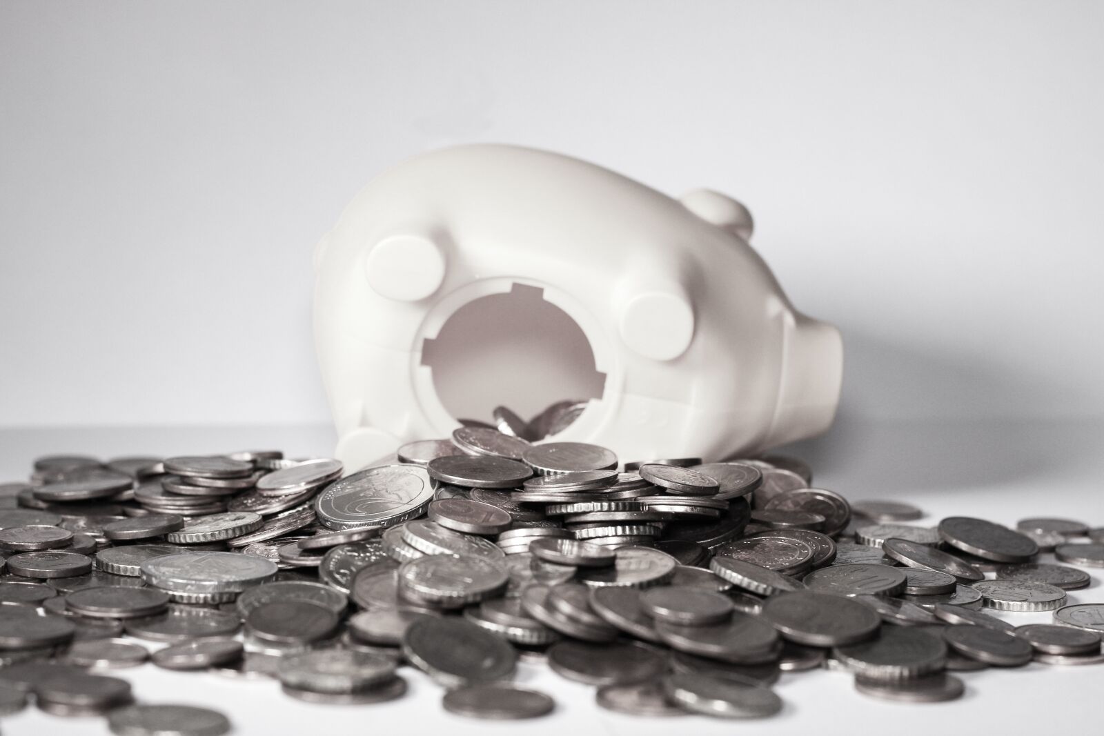 Canon EOS 600D (Rebel EOS T3i / EOS Kiss X5) + Canon EF 50mm F1.8 II sample photo. Money, piggy bank, coins photography