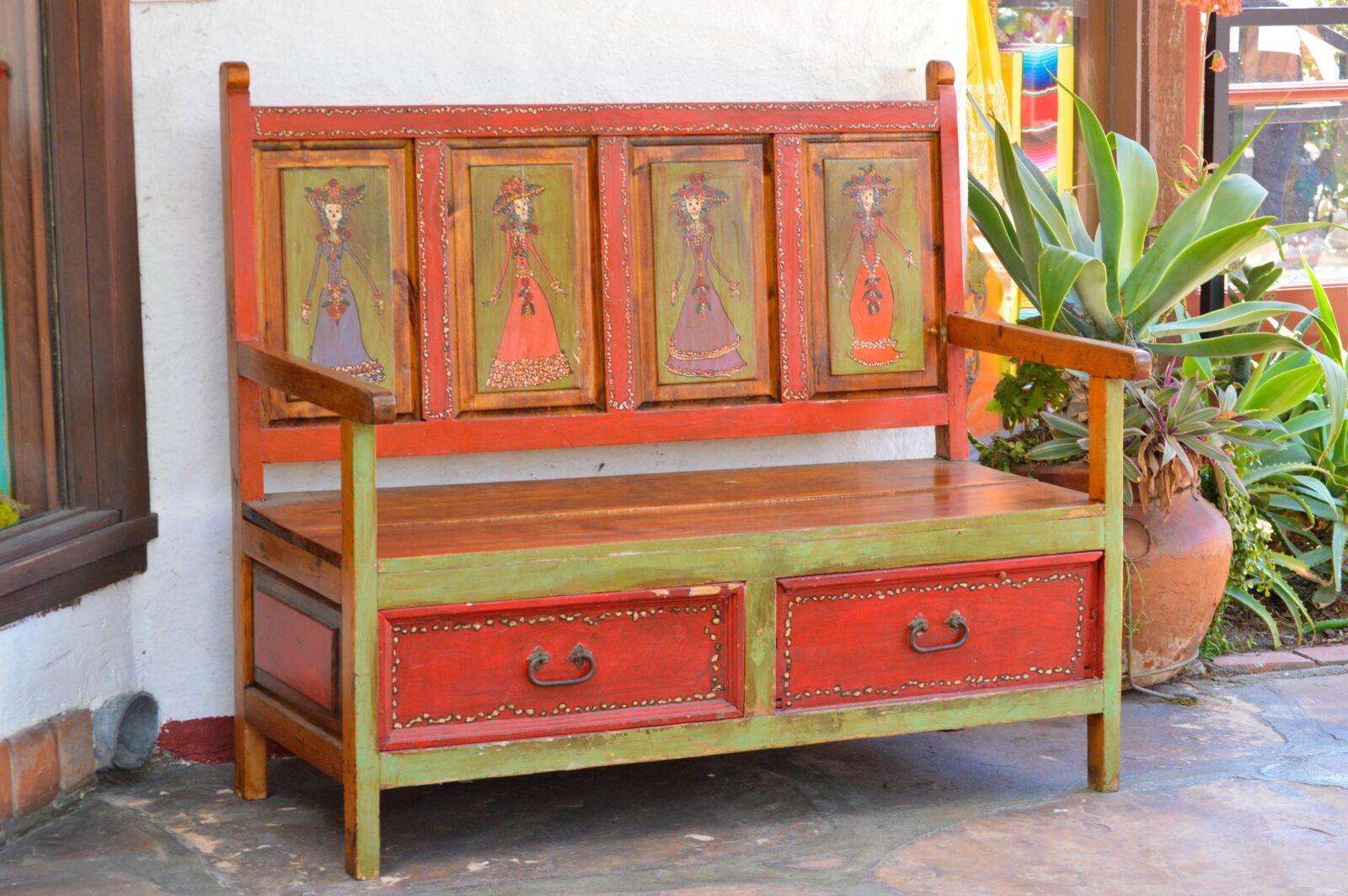 Nikon D3200 sample photo. Bench, rustic, colorful photography