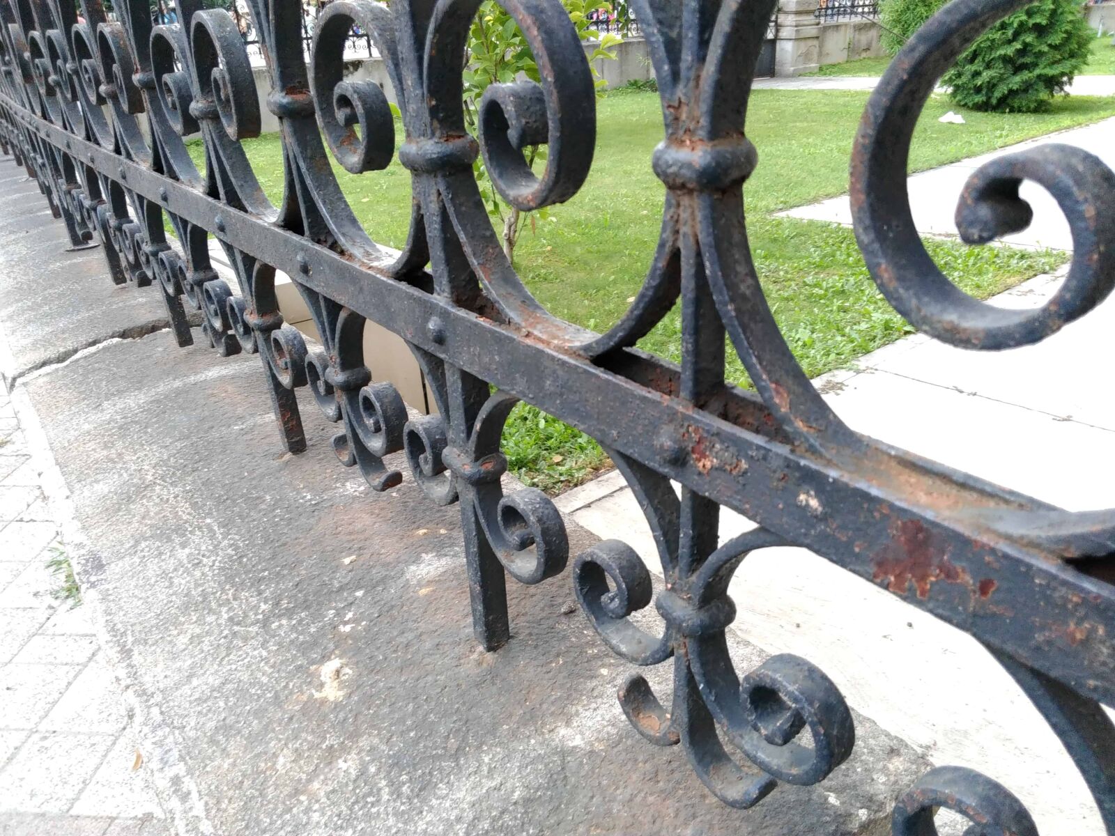 Lenovo S60-A sample photo. Iron, steel, fence, vehicle photography