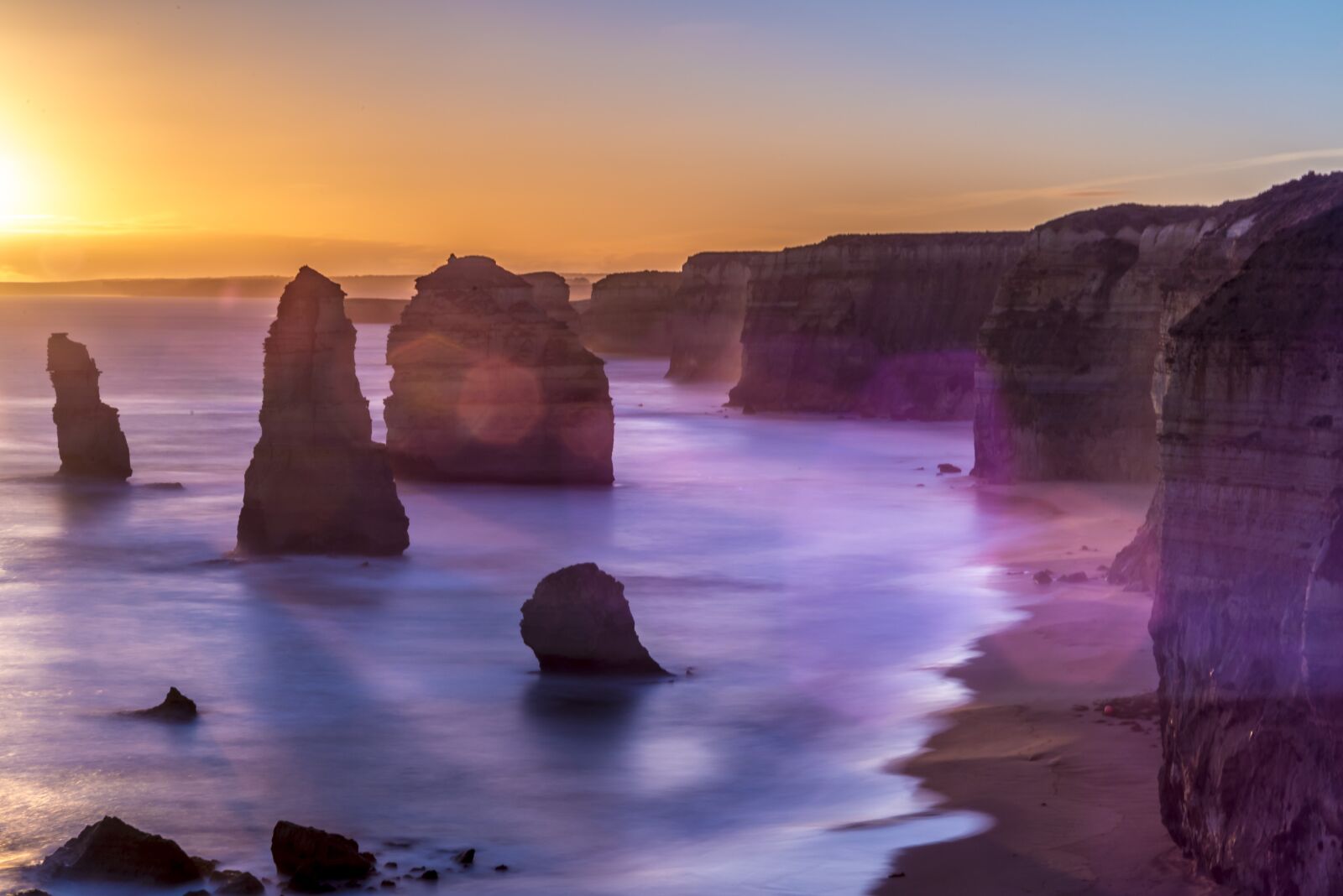 Nikon D610 sample photo. Apostles, beach, light photography