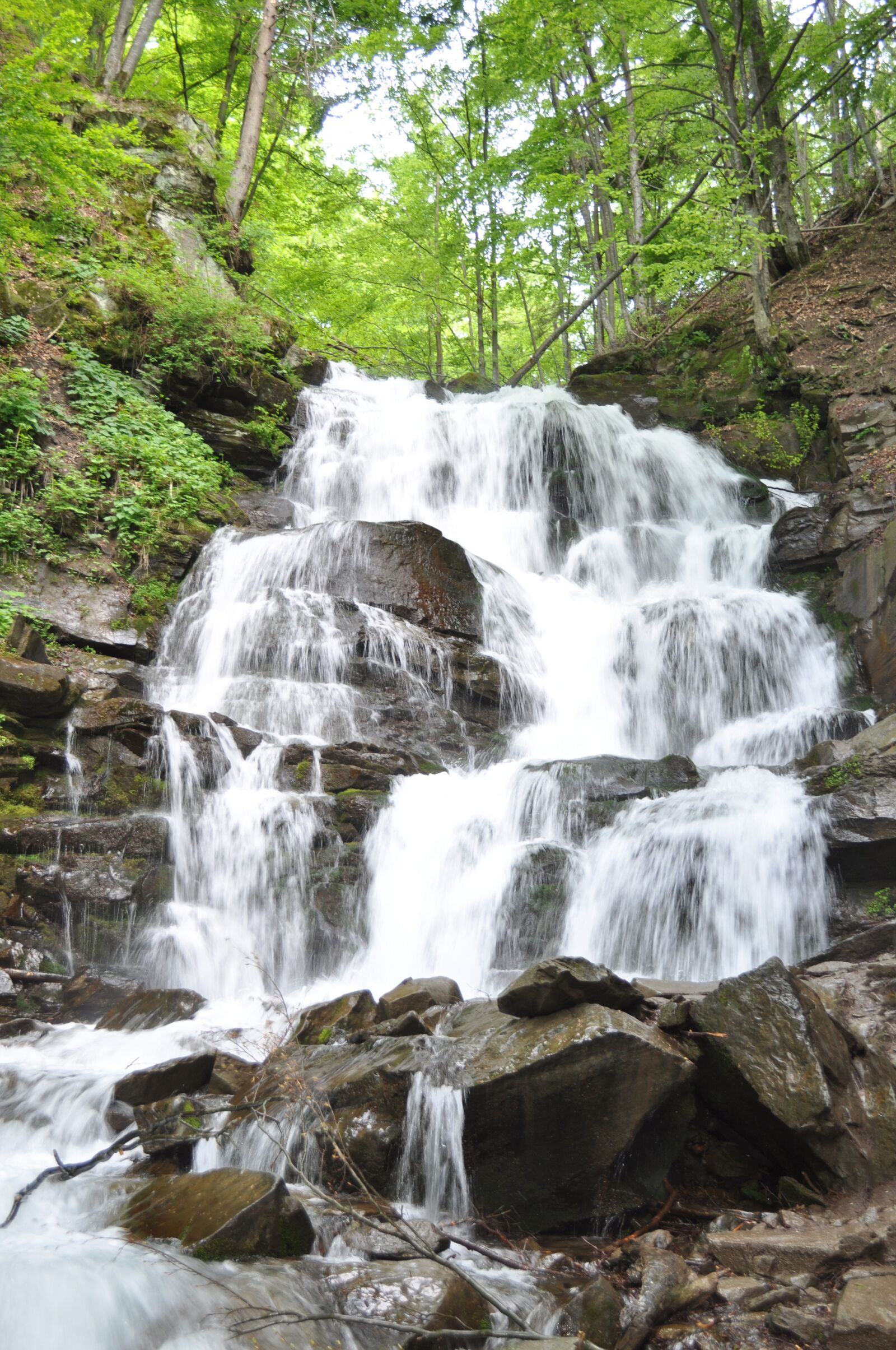 Nikon D5000 sample photo. Waterfall, cascade, water photography