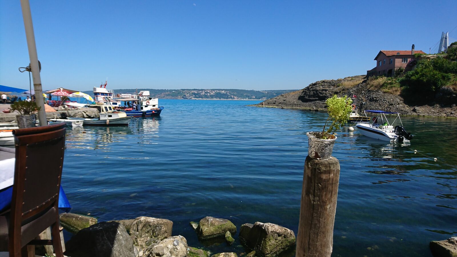 Sony Xperia XZ sample photo. Black, sea, blue, sky photography