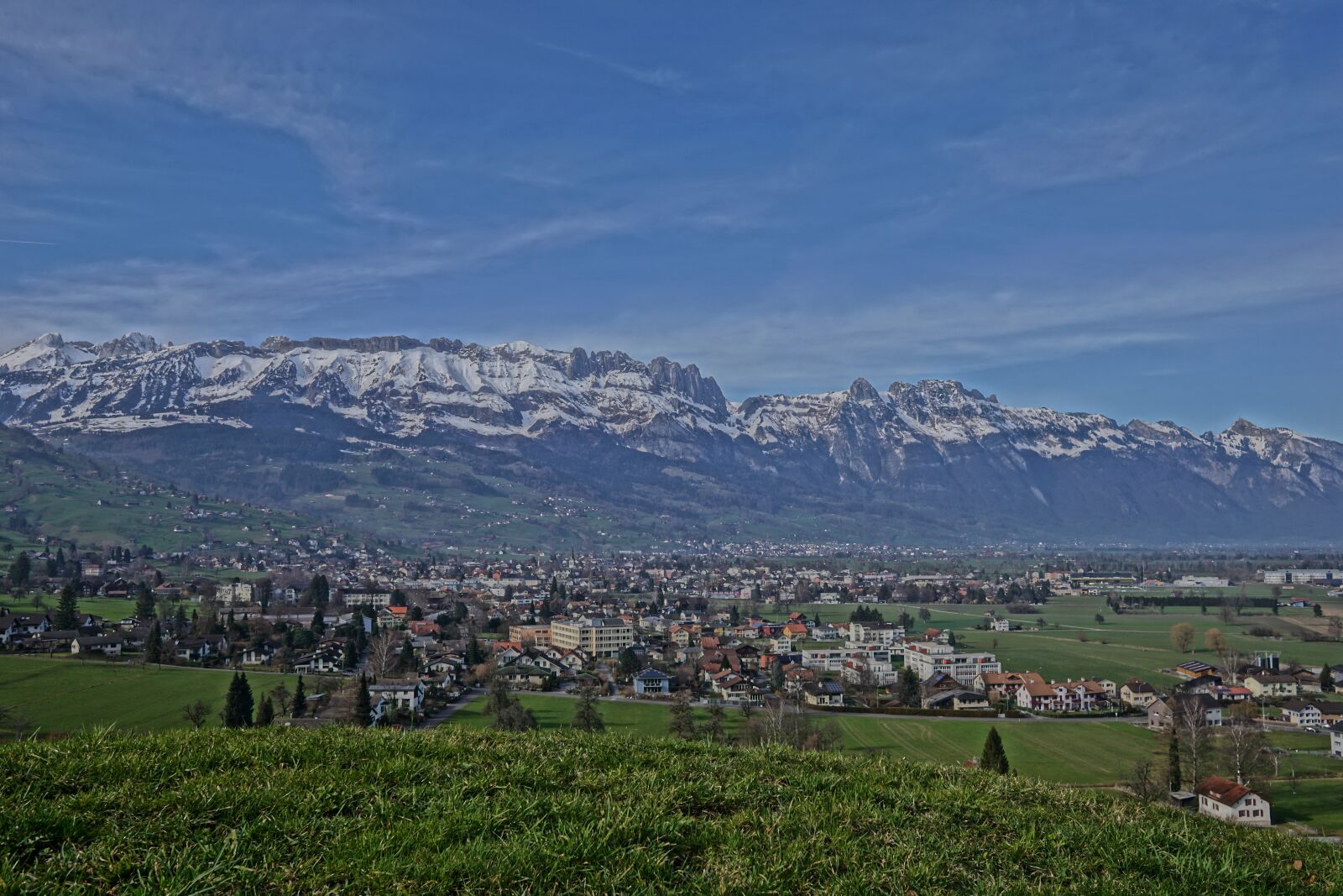 Sony a6000 + Sigma 19mm F2.8 EX DN sample photo. Rhine valley, switzerland, cross photography