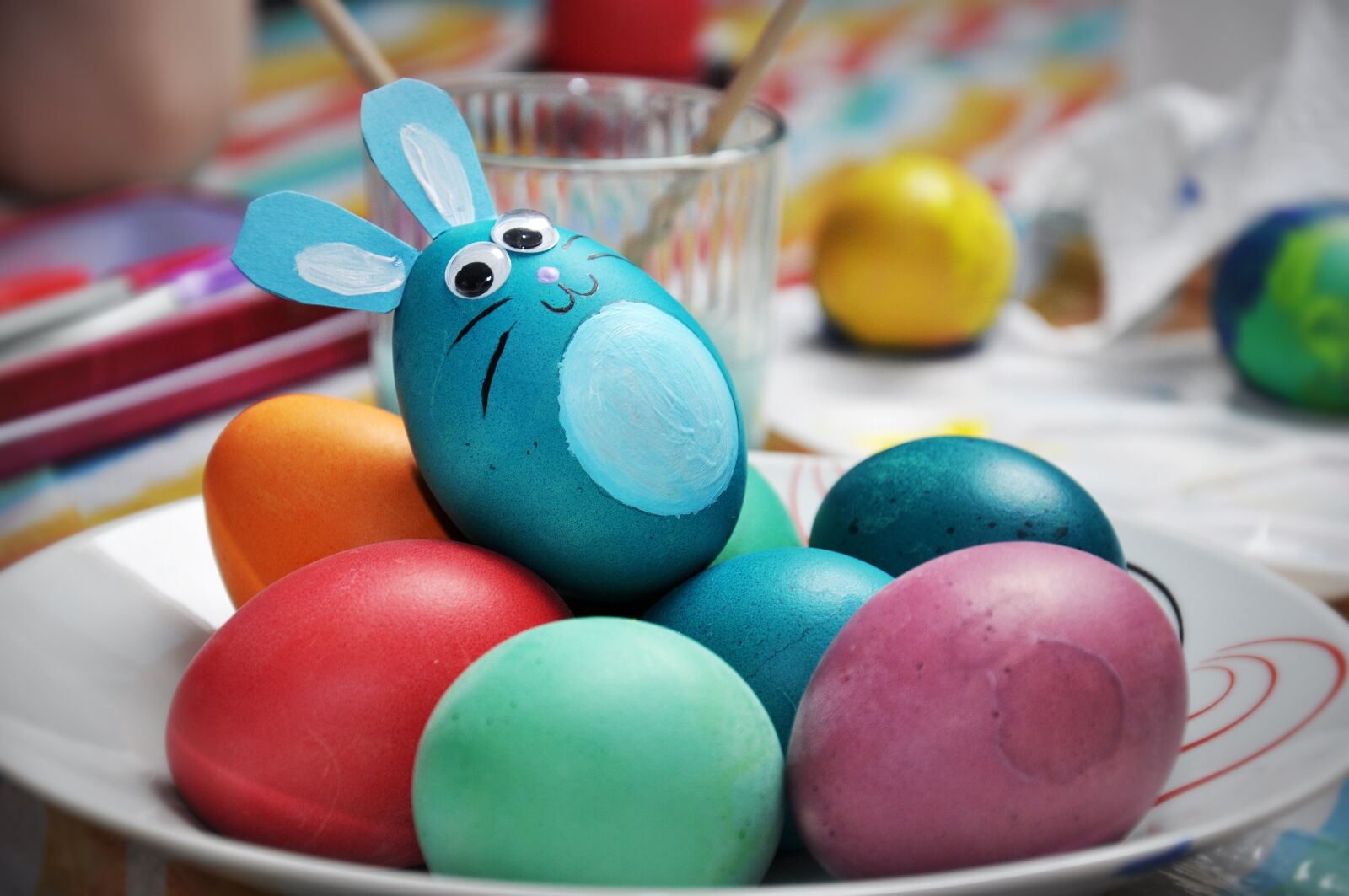 Nikon D90 sample photo. Easter, easter eggs, rabbit photography
