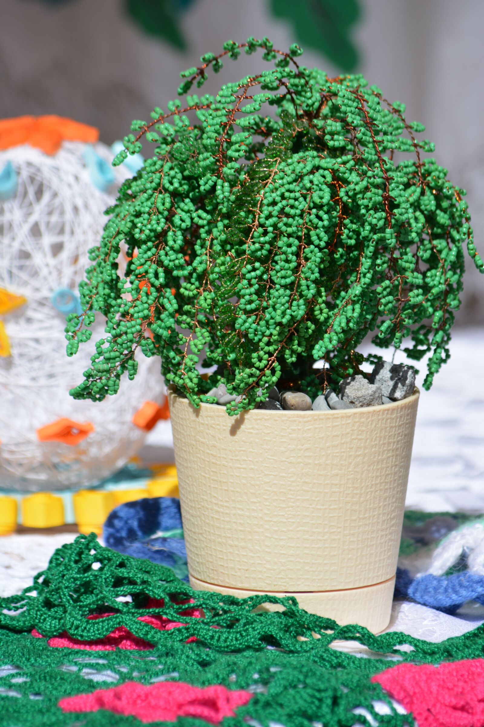 Nikon D5200 sample photo. Beading, tree, handicraft project photography