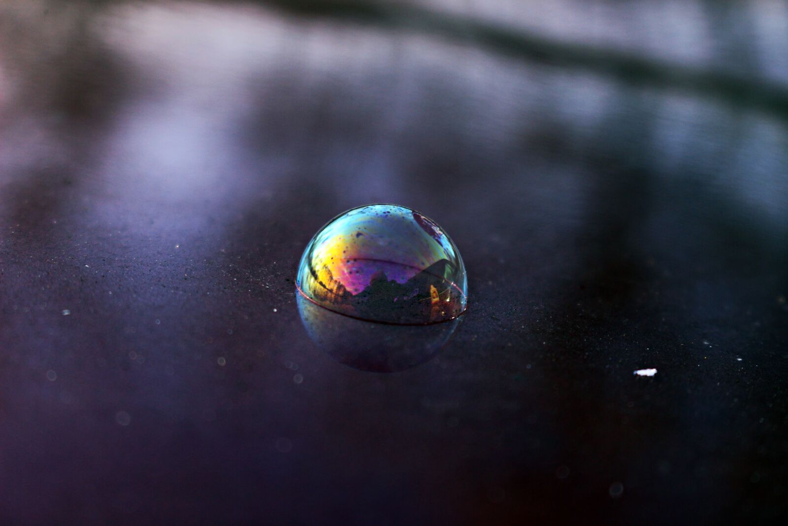 Canon EOS 100D (EOS Rebel SL1 / EOS Kiss X7) sample photo. Bubble, silk bubble, iridescent photography