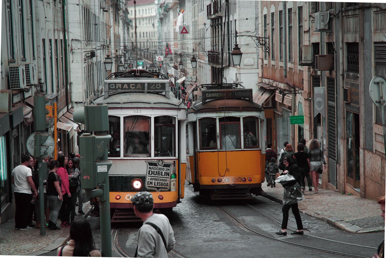 Nikon D80 sample photo. Lisbon, tram, street photography