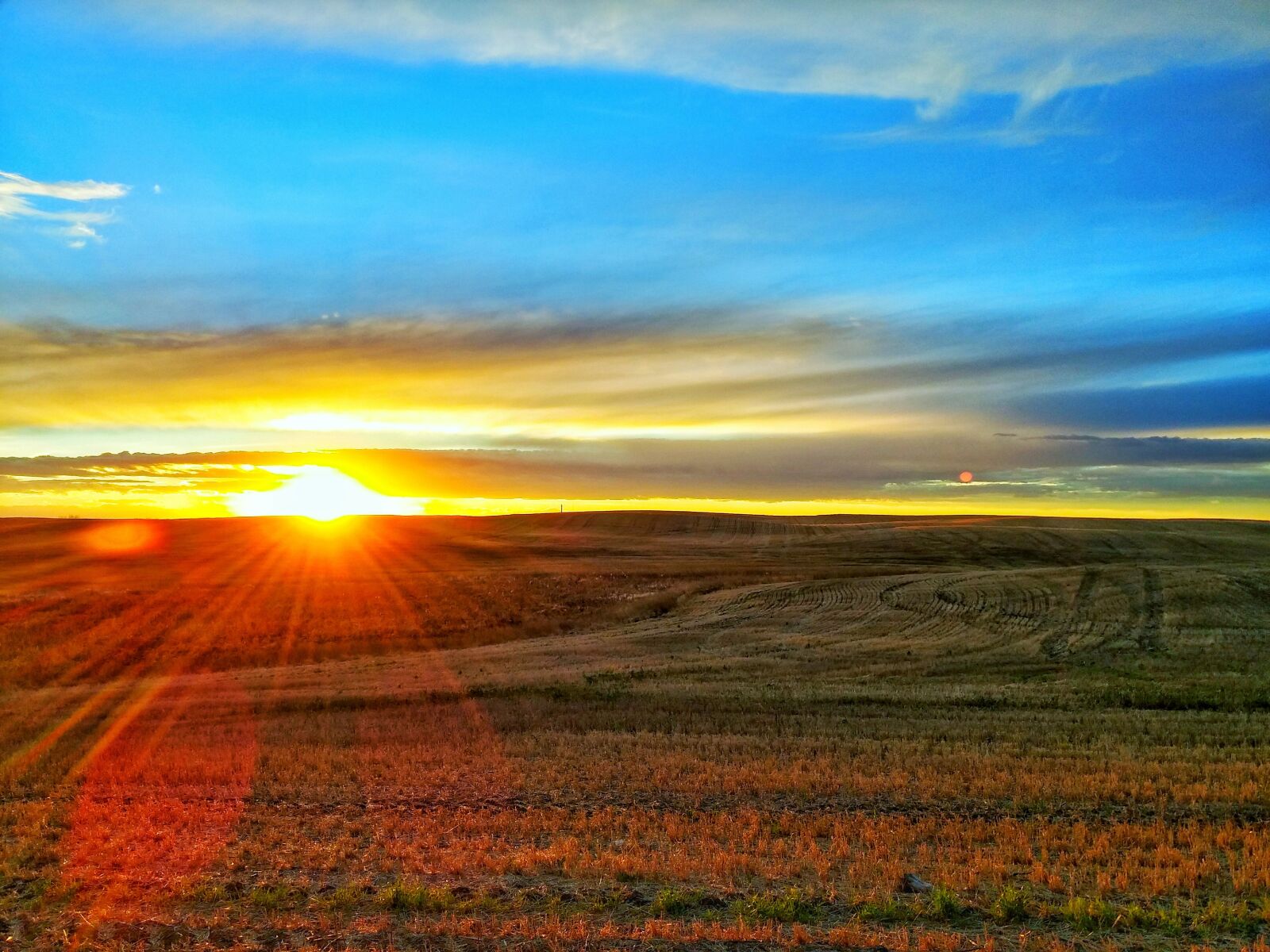 LG G3 sample photo. Prairie, sunset, field photography