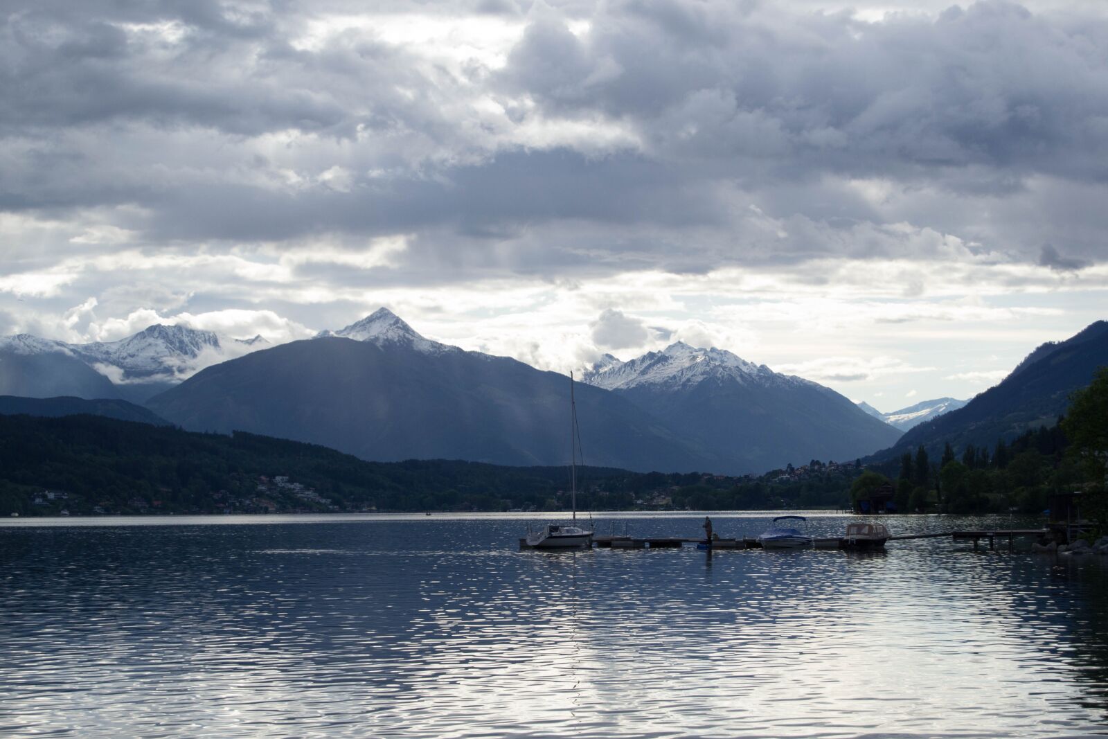Nikon D3100 sample photo. Mountains, lake, shadow photography