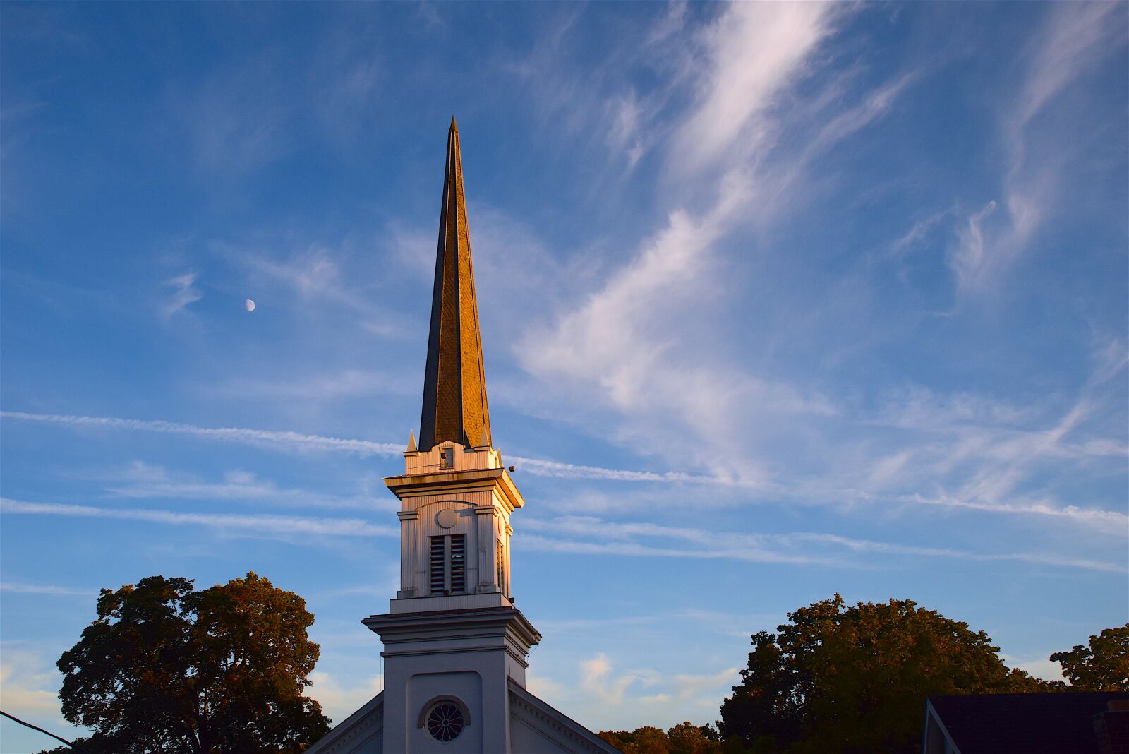 Nikon D3300 sample photo. Church, steeple, sunset photography