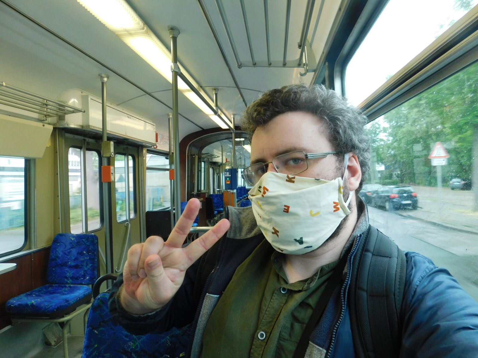 Nikon Coolpix B500 sample photo. Mask, mask duty, tram photography