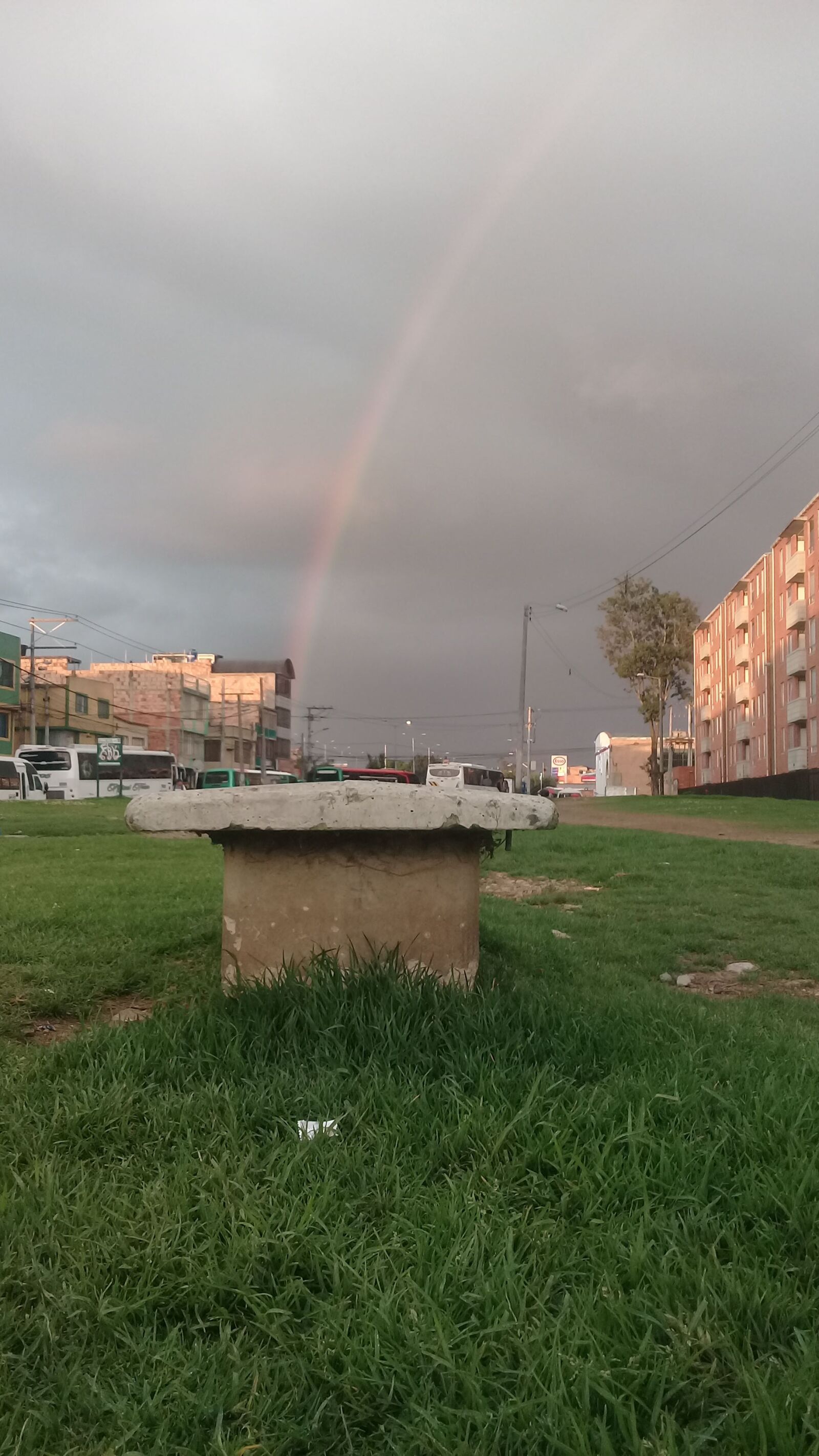 Samsung Galaxy J2 Prime sample photo. Rainbow, clouds, banking photography