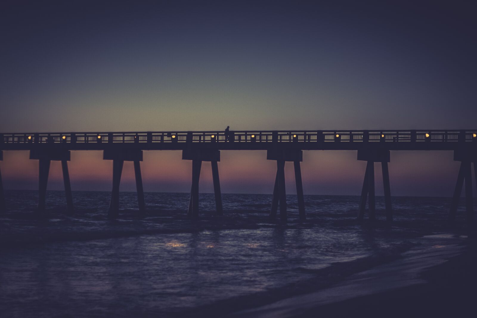 Nikon D500 sample photo. Sunset, pier, water photography