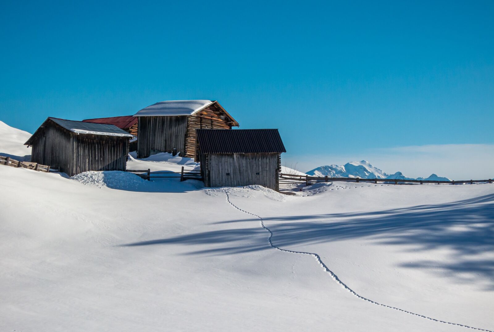 Canon PowerShot S100 sample photo. Alpine huts, snow, winter photography