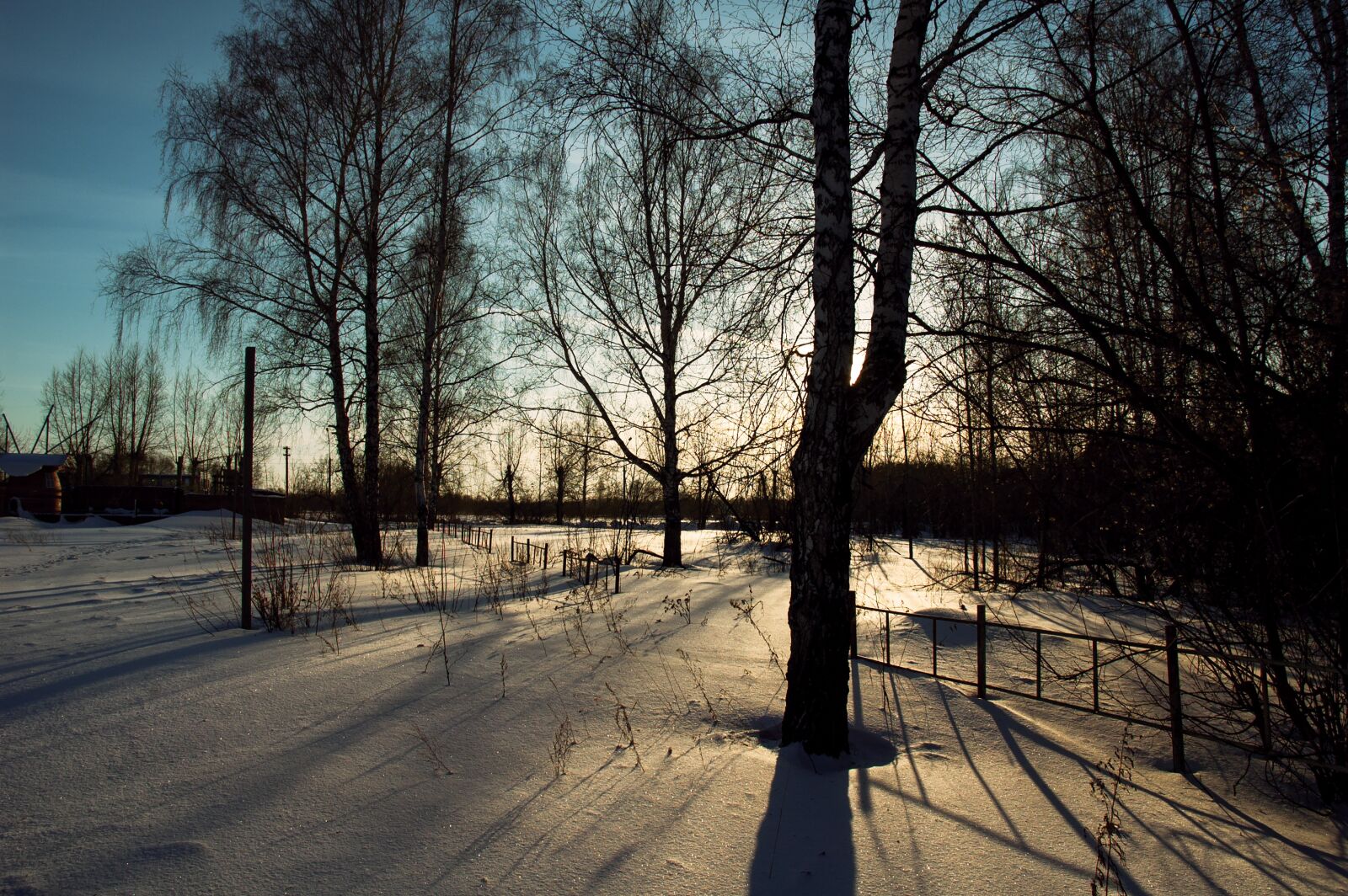 Nikon D70s sample photo. Winter, snow, sunset photography
