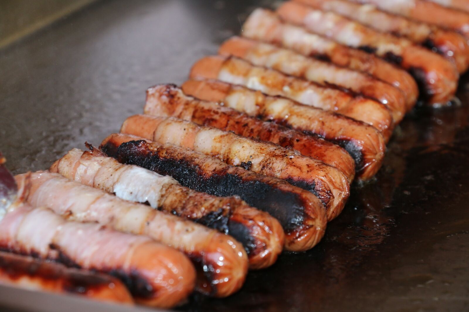 Canon EOS 70D sample photo. Sausages, bacon, fried photography
