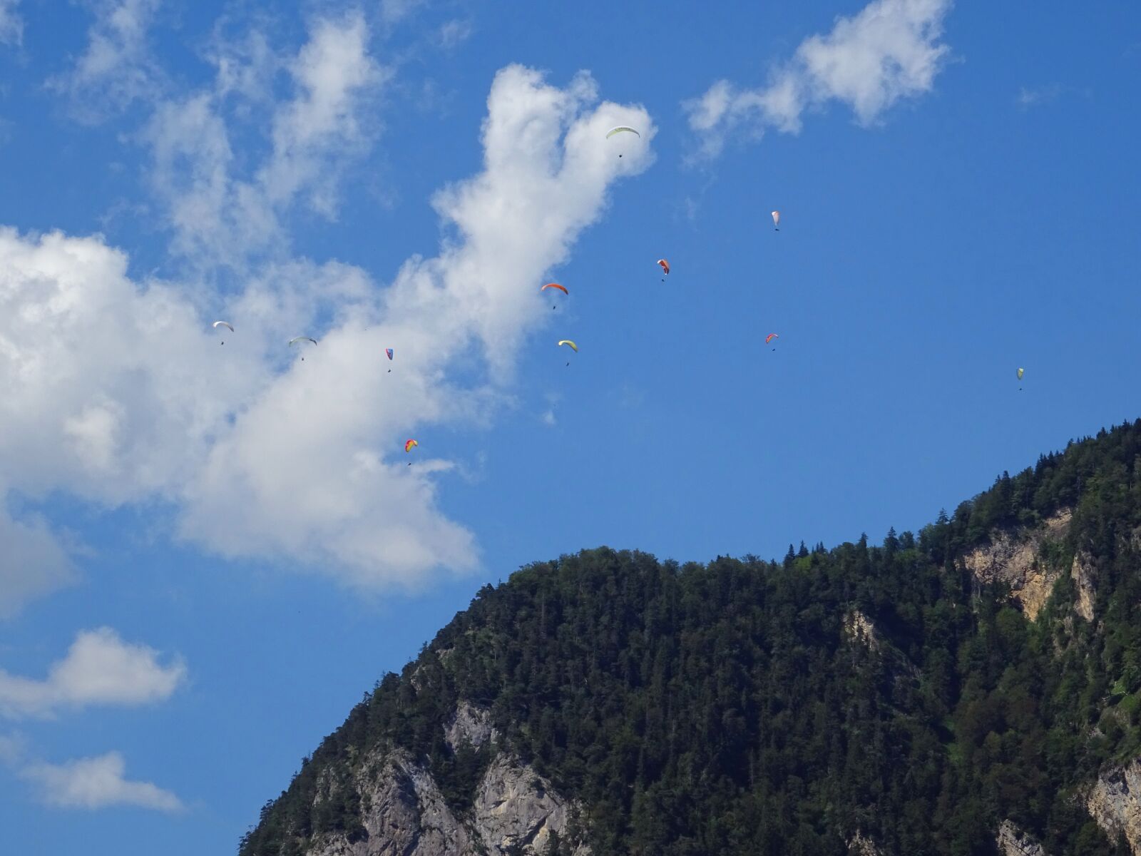 Sony DSC-HX60 sample photo. Paraglider, sky, paragliding photography