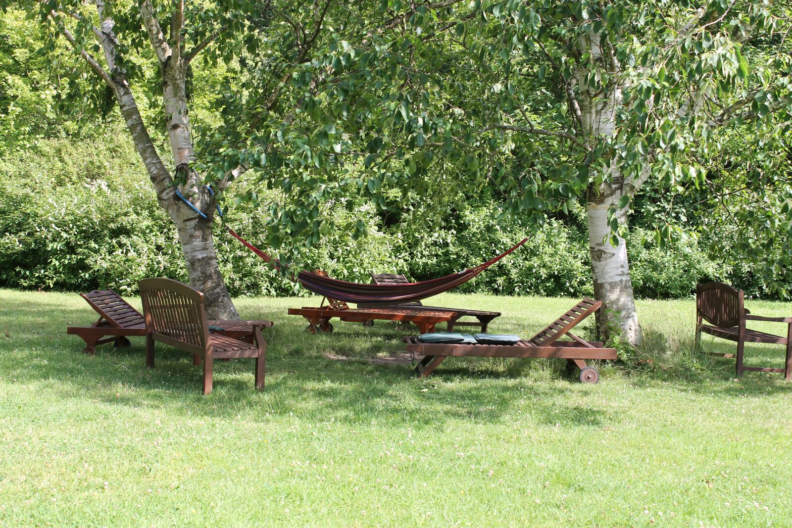 Canon EOS 1100D (EOS Rebel T3 / EOS Kiss X50) sample photo. Garden, hammock, summer photography
