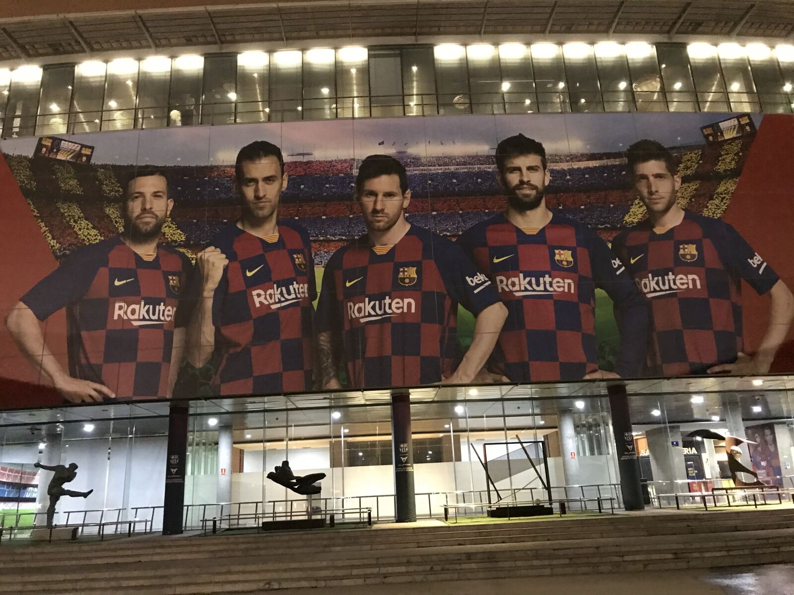 iPhone 7 back camera 3.99mm f/1.8 sample photo. Barcelona, camp nou, messi photography