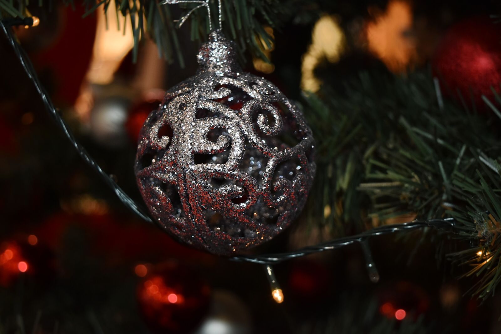 Nikon D5500 sample photo. Christmas, christmas tree, grey photography