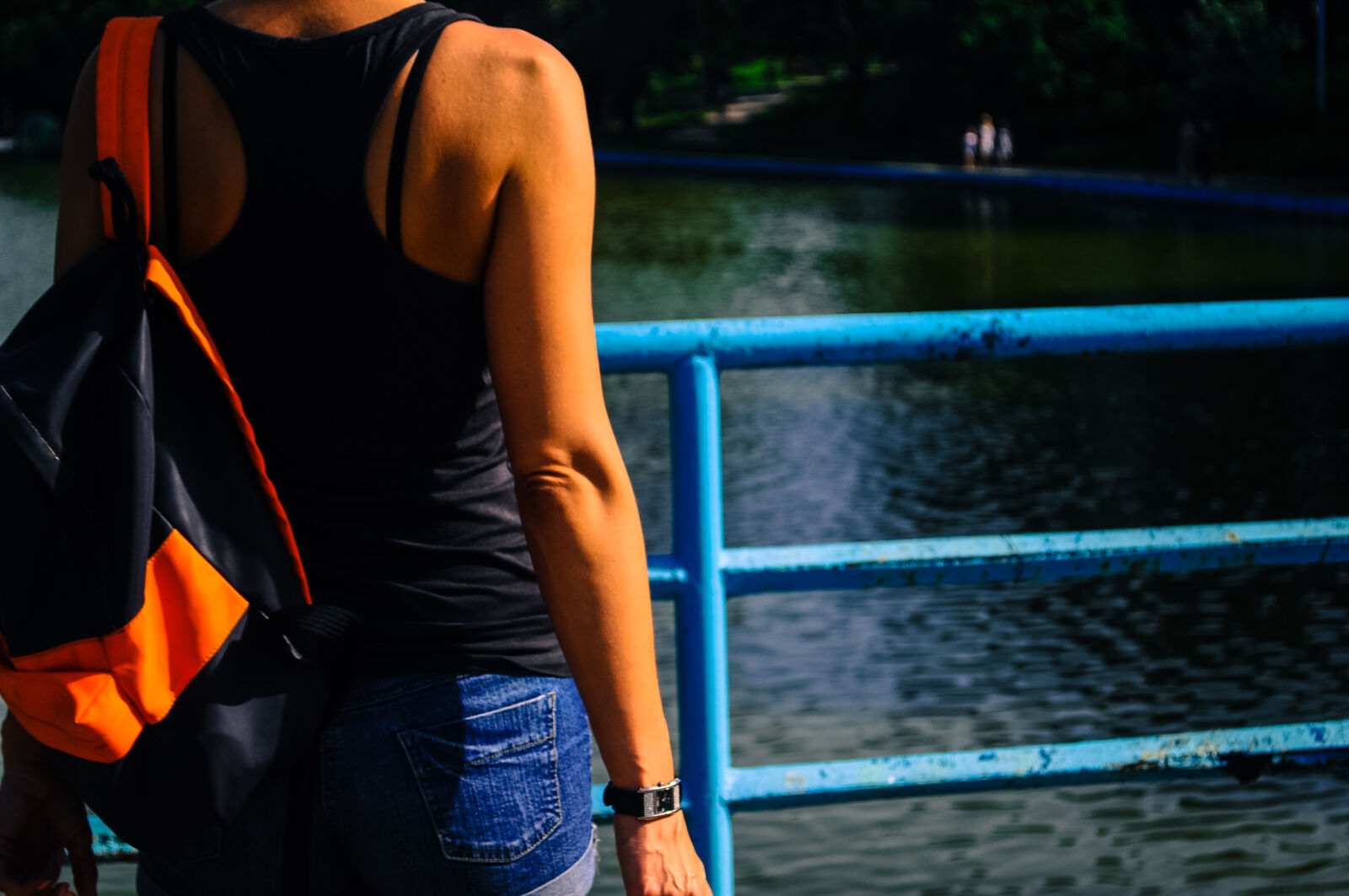 Nikon D5000 sample photo. Girl, lake, people, sunny photography