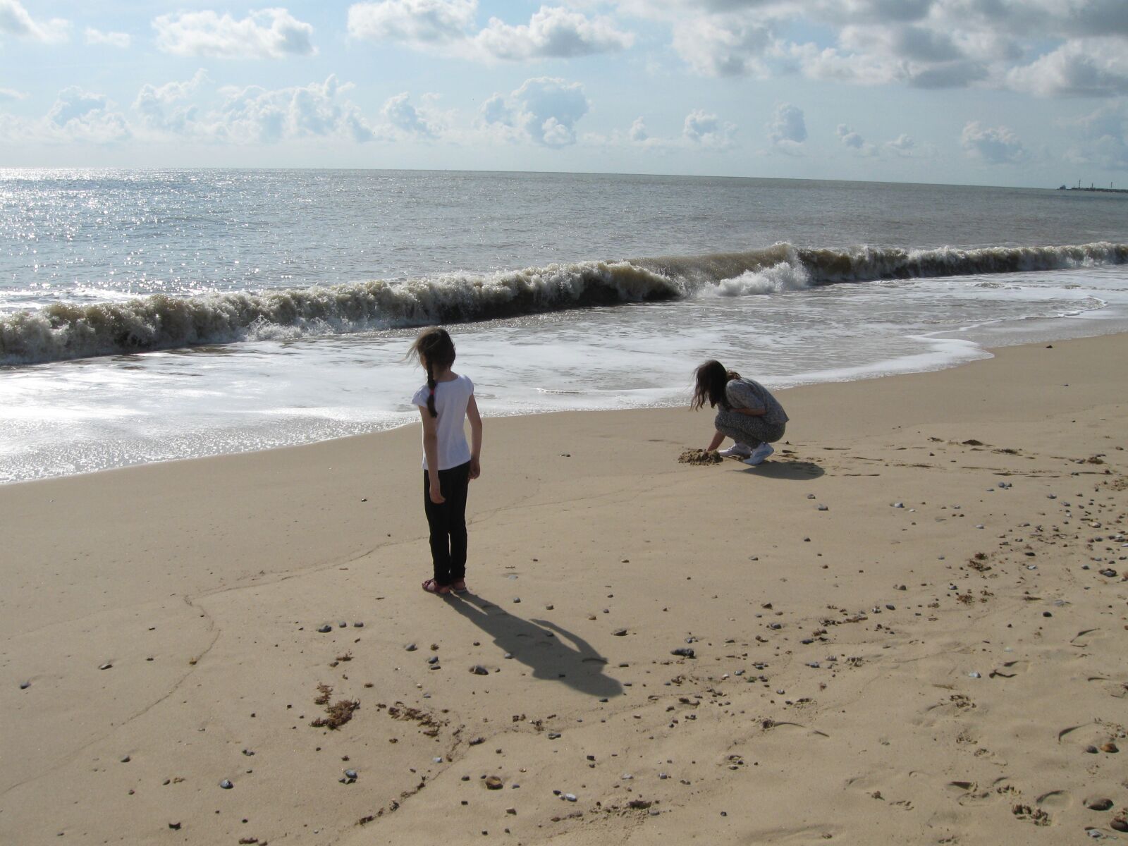 Canon PowerShot A580 sample photo. Girls, on, beach photography