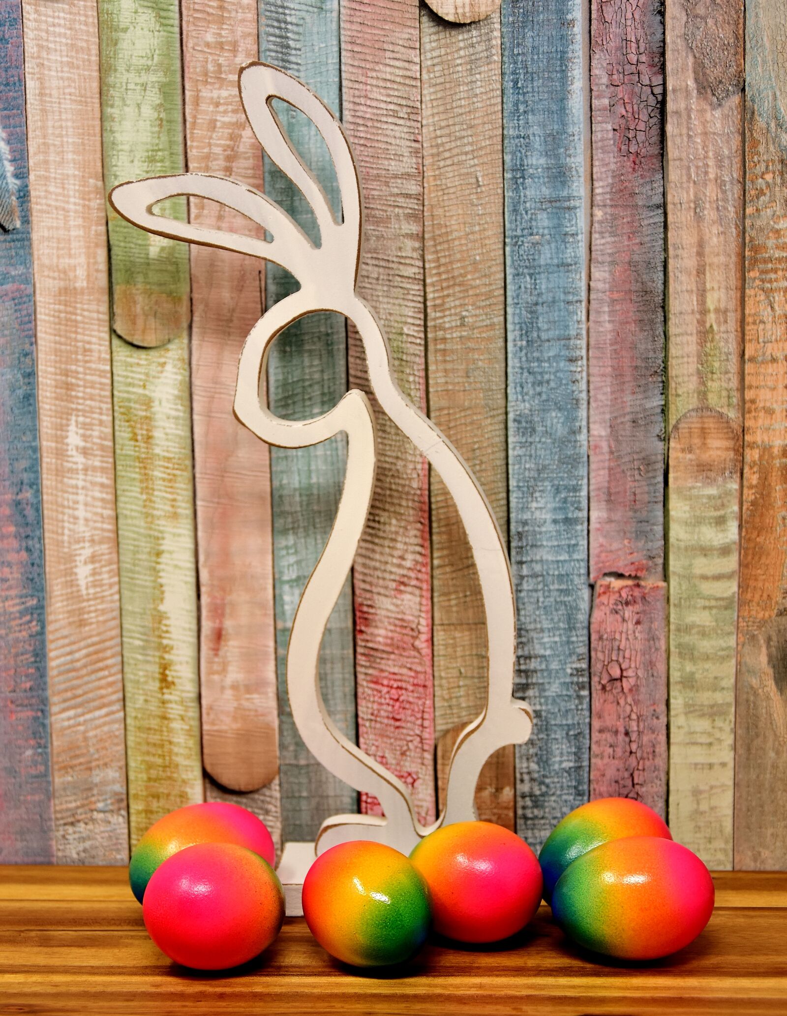 Nikon D7200 sample photo. Easter bunny, wood, easter photography