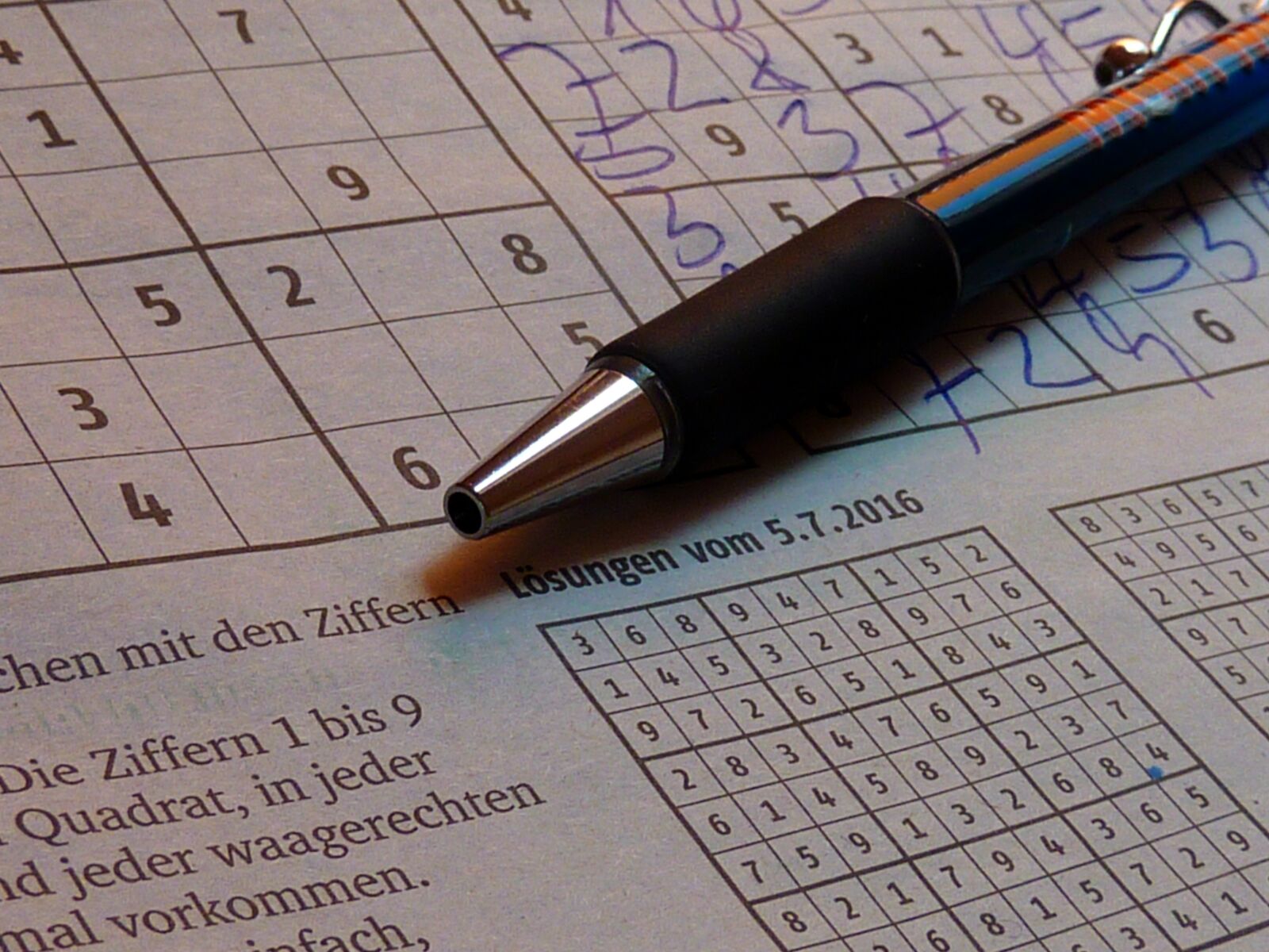 Panasonic DMC-TZ7 sample photo. Puzzles, sudoku, number puzzle photography