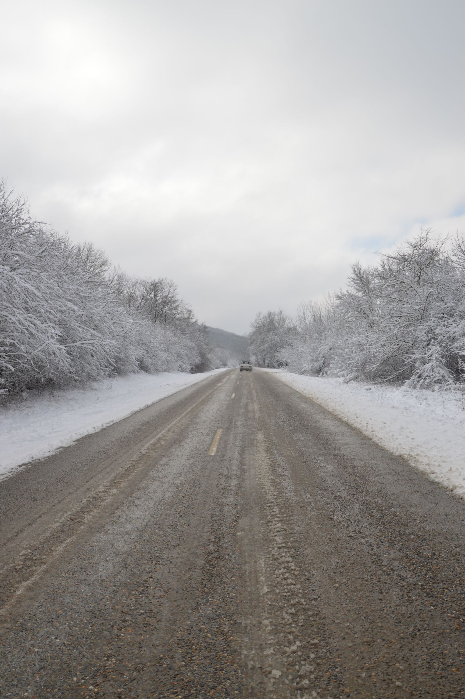Nikon D3200 sample photo. Winter road, road, winter photography