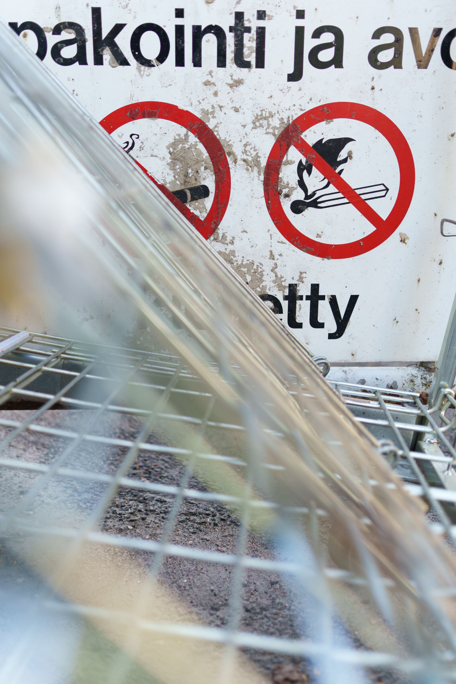Sony a7R V sample photo. Container of forbidden sign photography