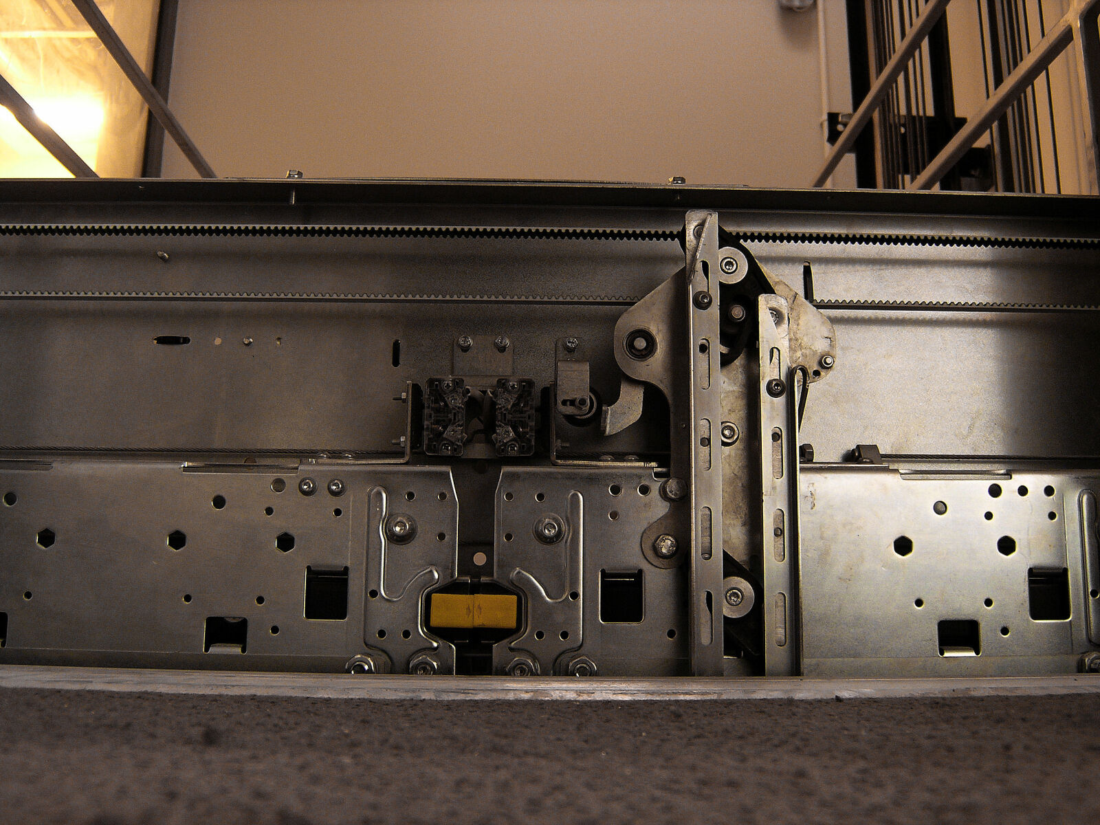 Olympus C5060WZ sample photo. Elevator, machinery, mechanism, steel photography