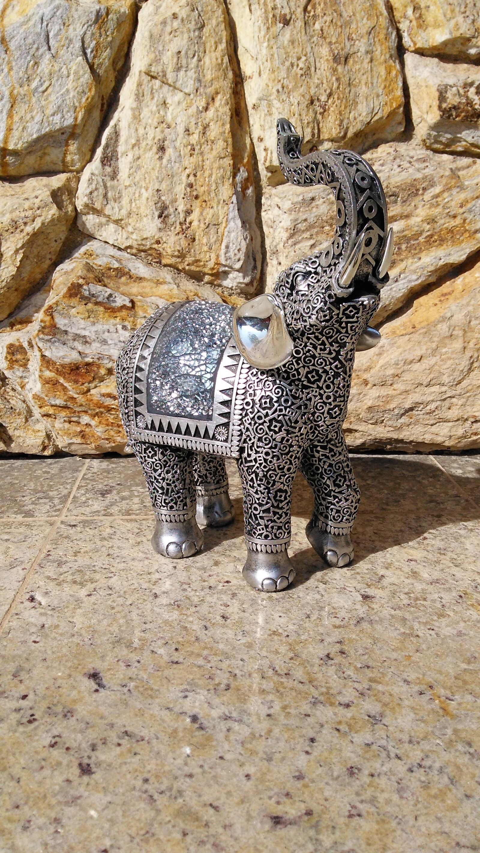 Motorola Moto G Play sample photo. Elephant, wall, stone photography