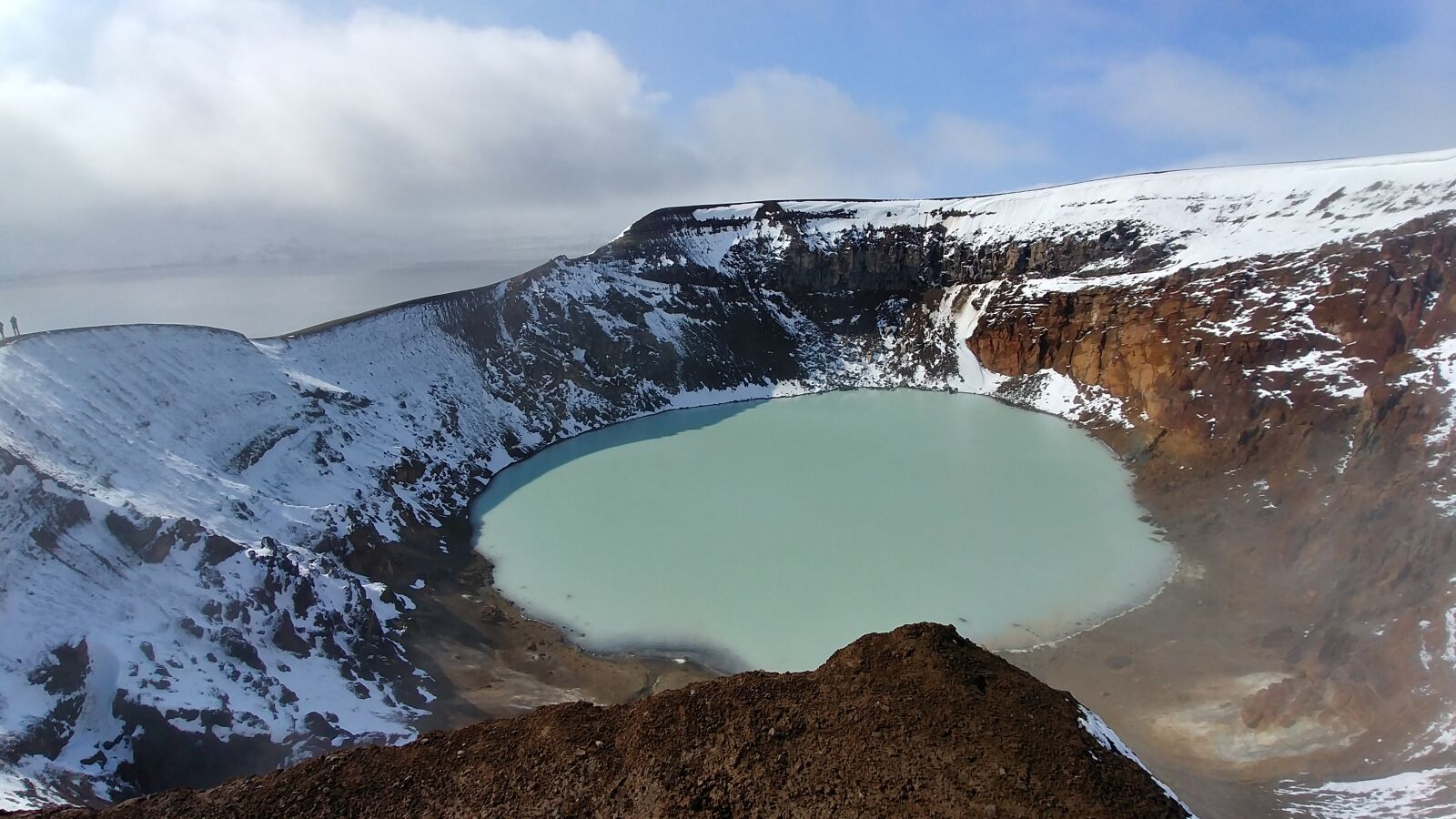 LG G6 sample photo. Volcano, lake, iceland photography