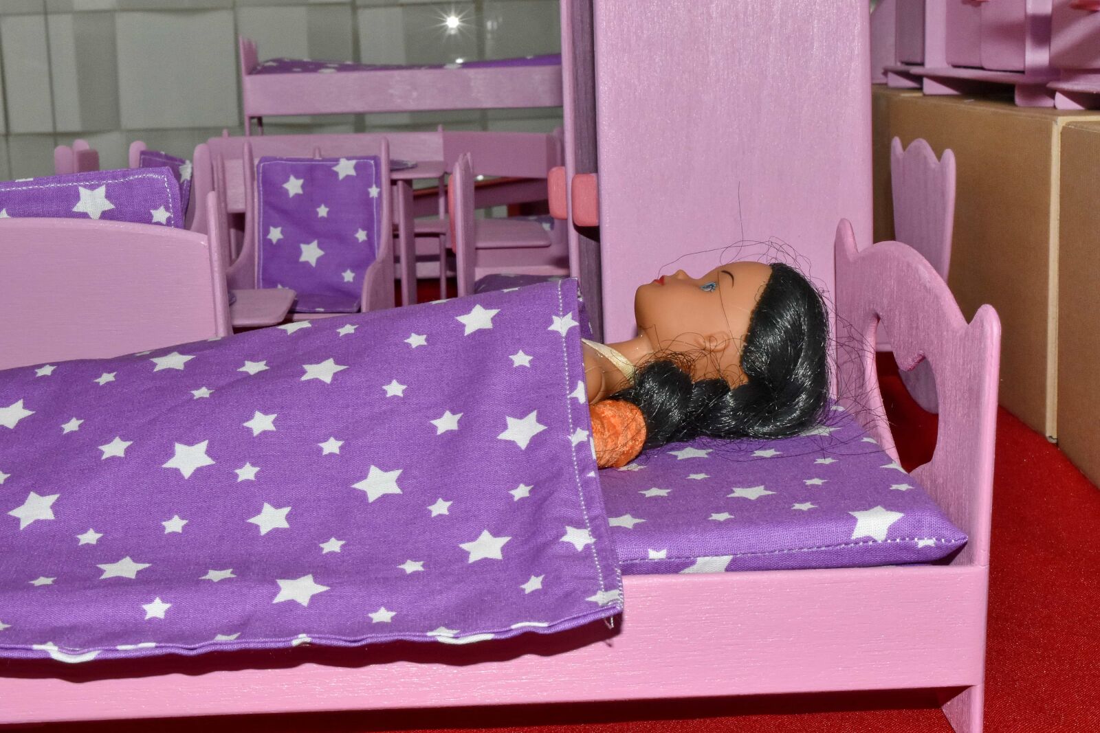 Nikon D5500 sample photo. Bedroom, doll, pillow, sleep photography