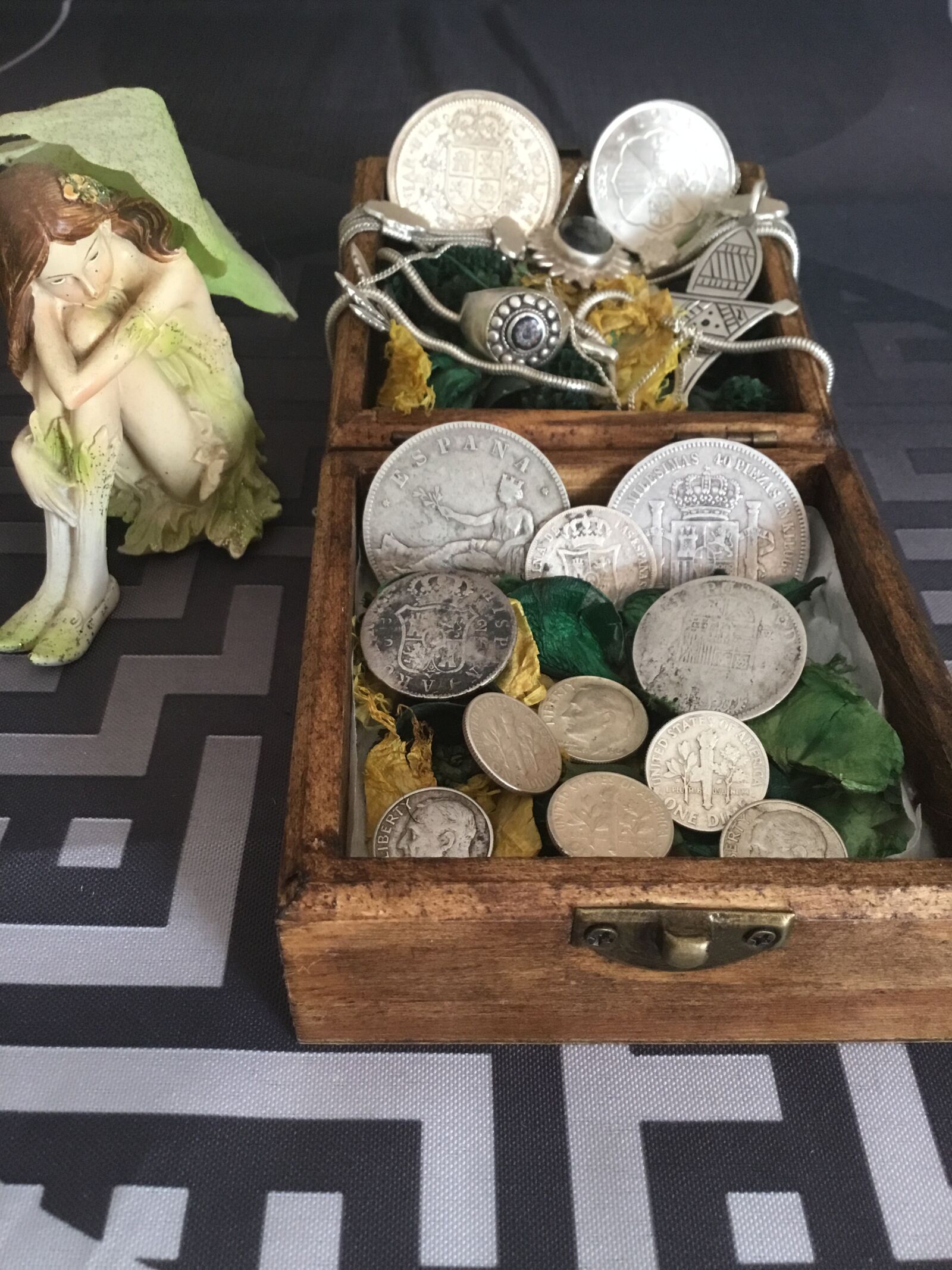 Apple iPad (5th generation) sample photo. Silver, coins, gold photography