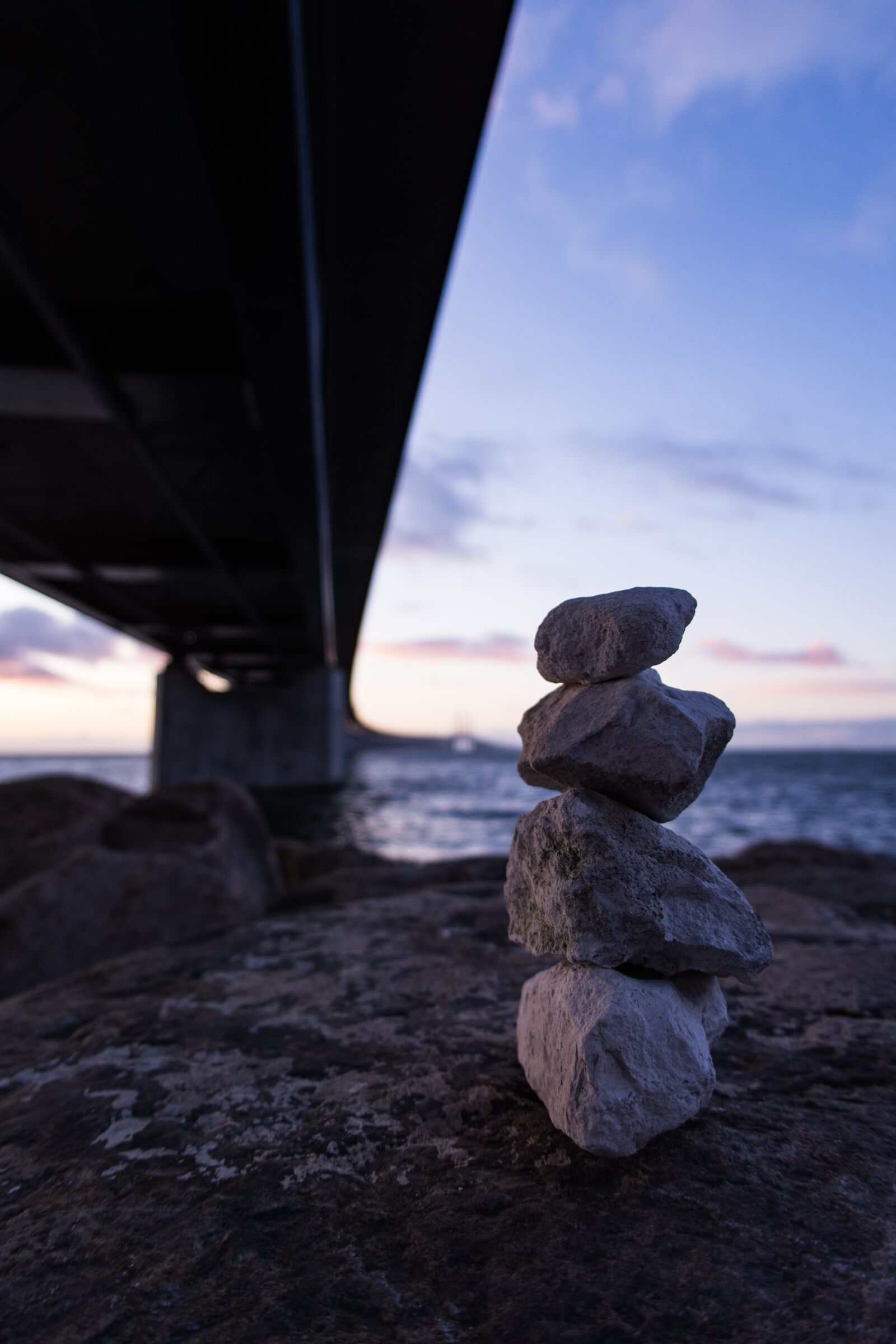 Nikon D7100 sample photo. Bridge, stones, sky photography