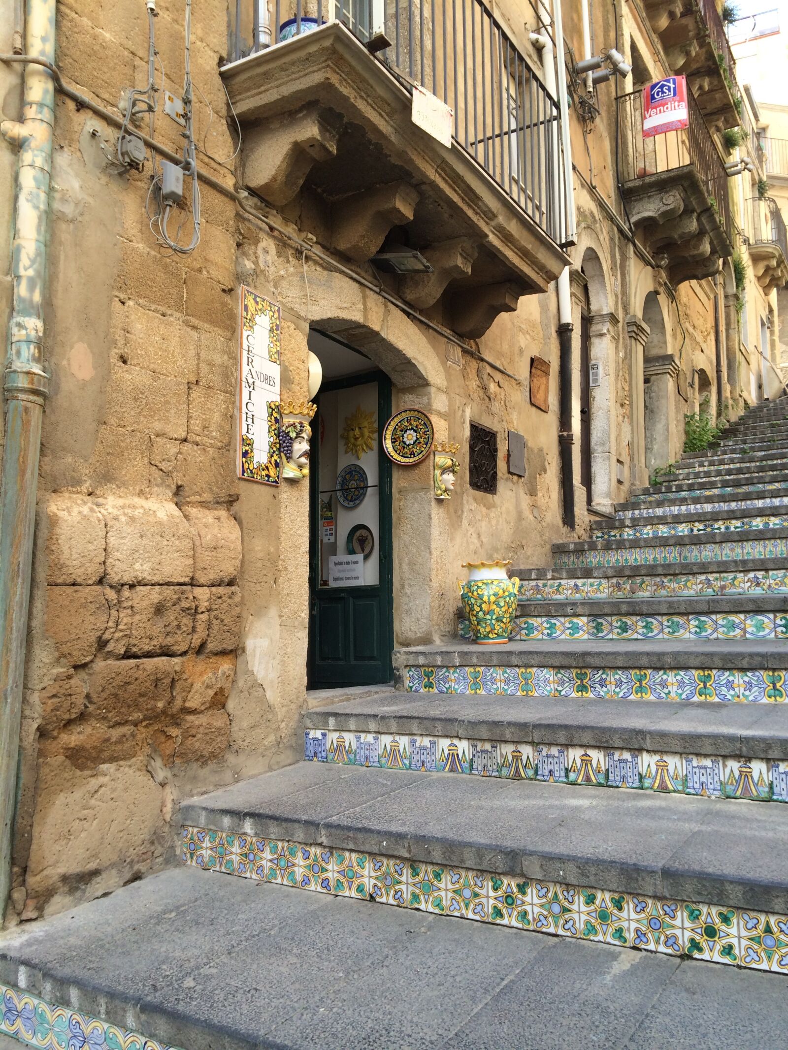 Apple iPhone 5s sample photo. Staircase of caltagirone, sicily photography