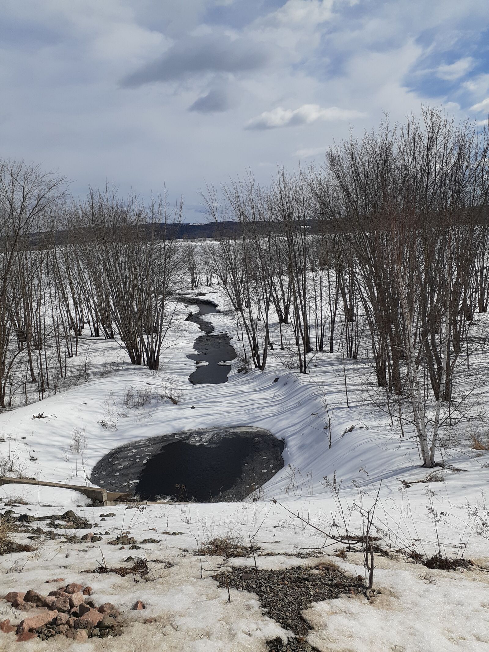 Samsung Galaxy A20 sample photo. Stream, winter, river photography