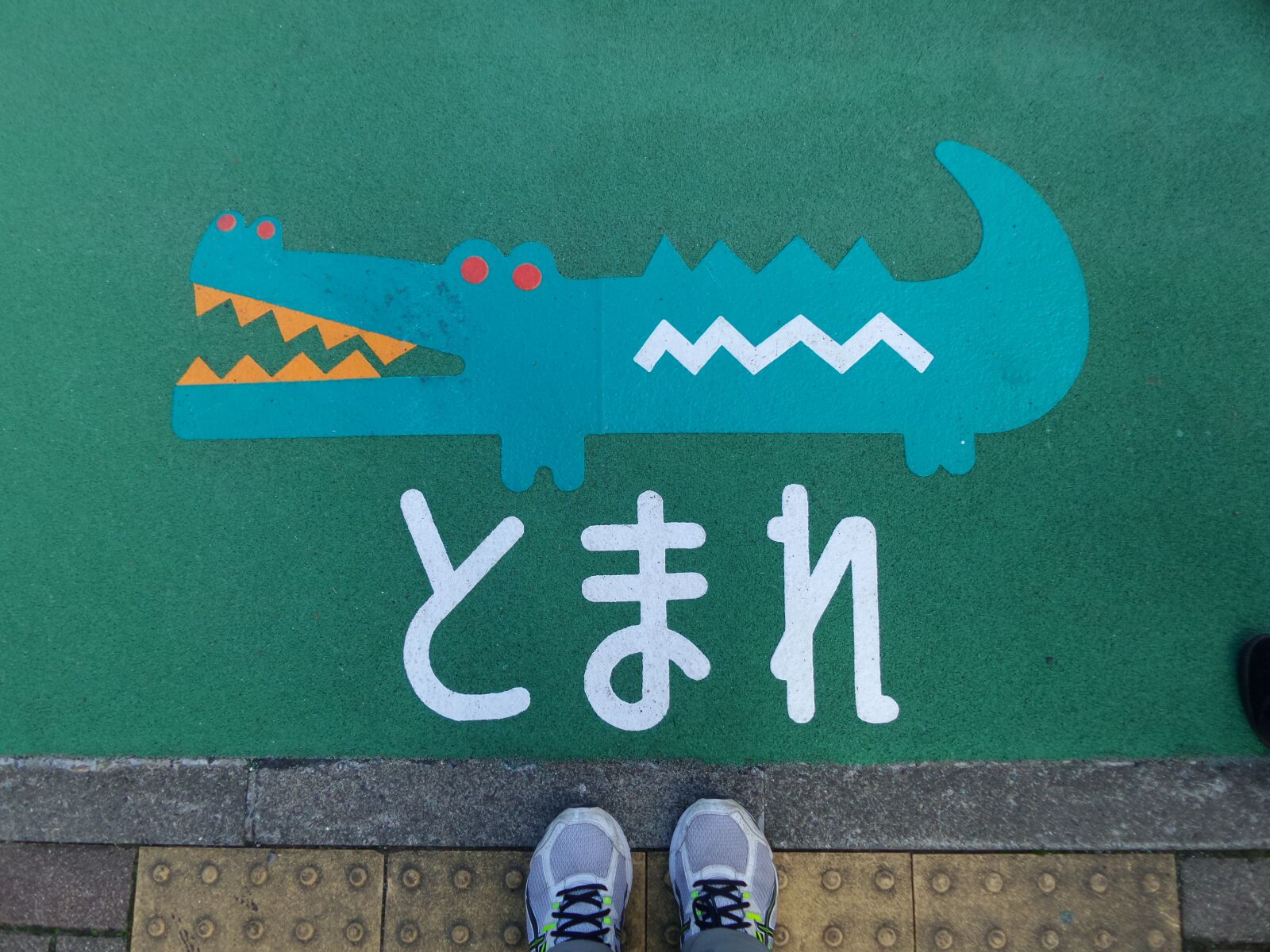 Samsung Galaxy K Zoom sample photo. Pavement, crocodile, drawing photography