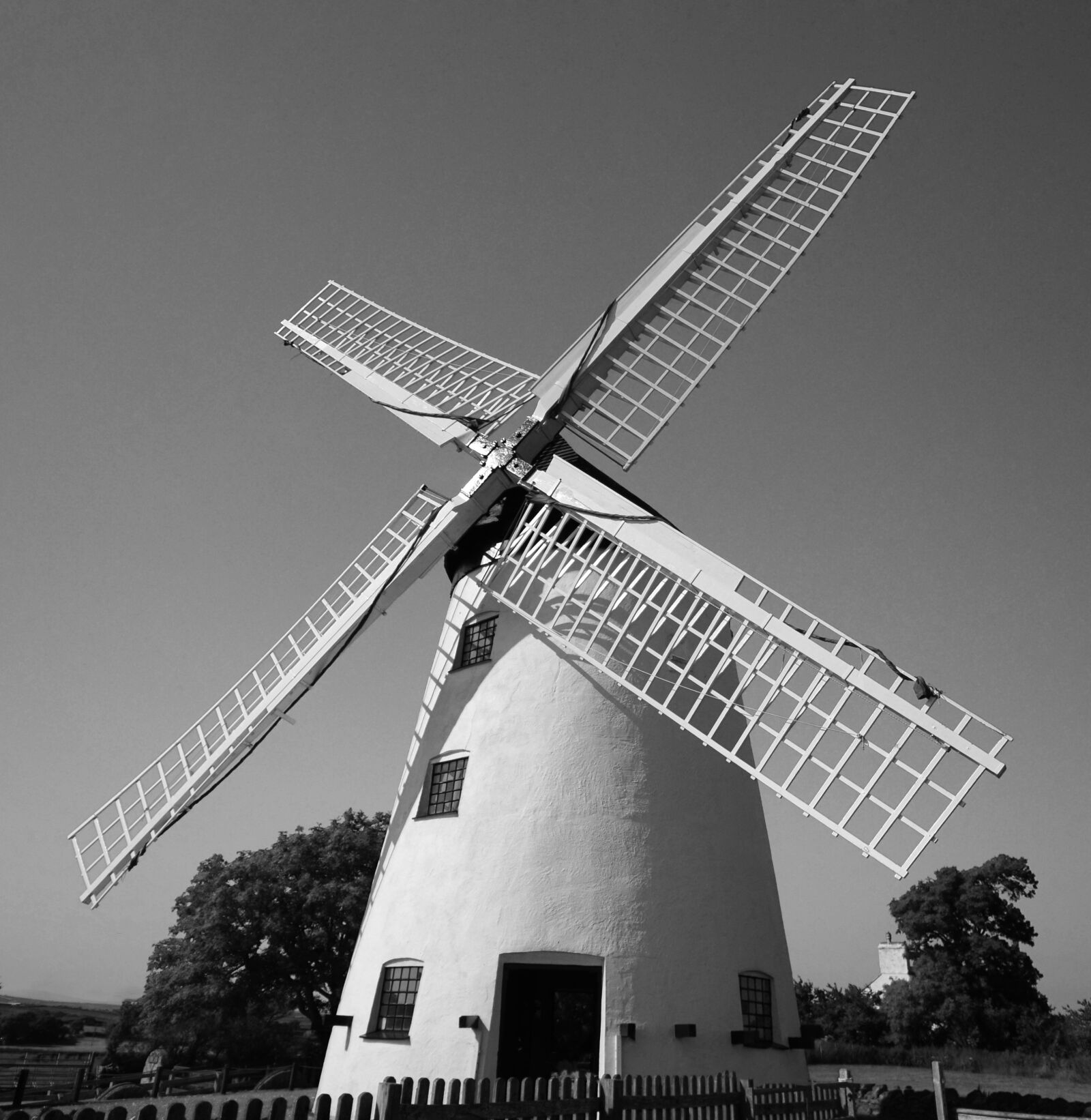 Nikon D7000 sample photo. Windmill, black and white photography