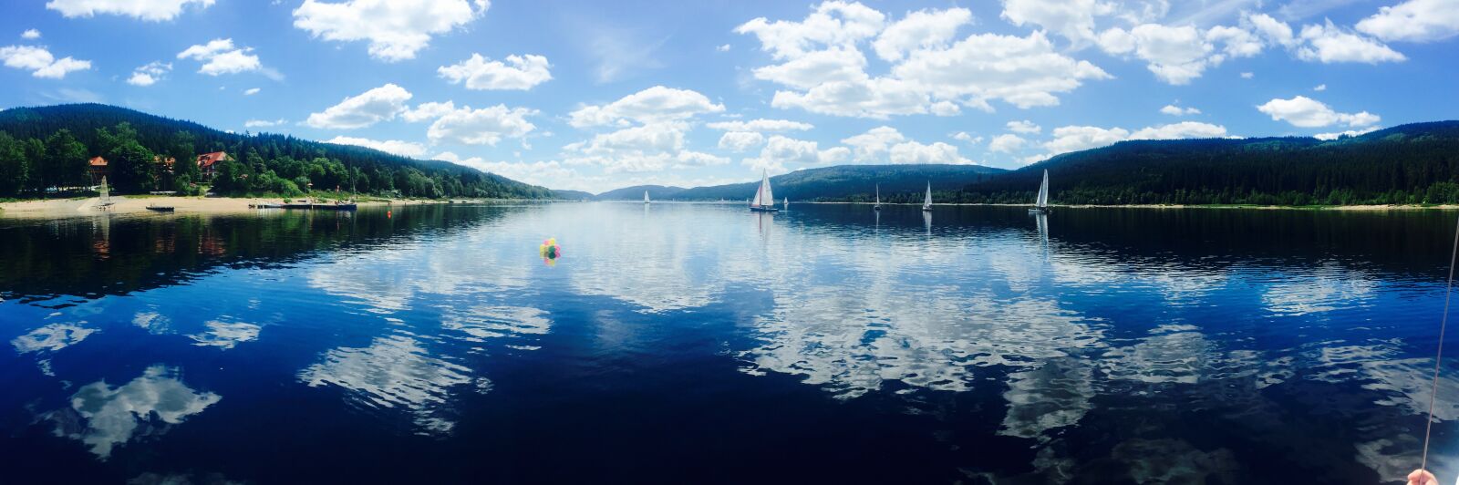 Apple iPhone 6 sample photo. Schluchsee, panorama, sail photography