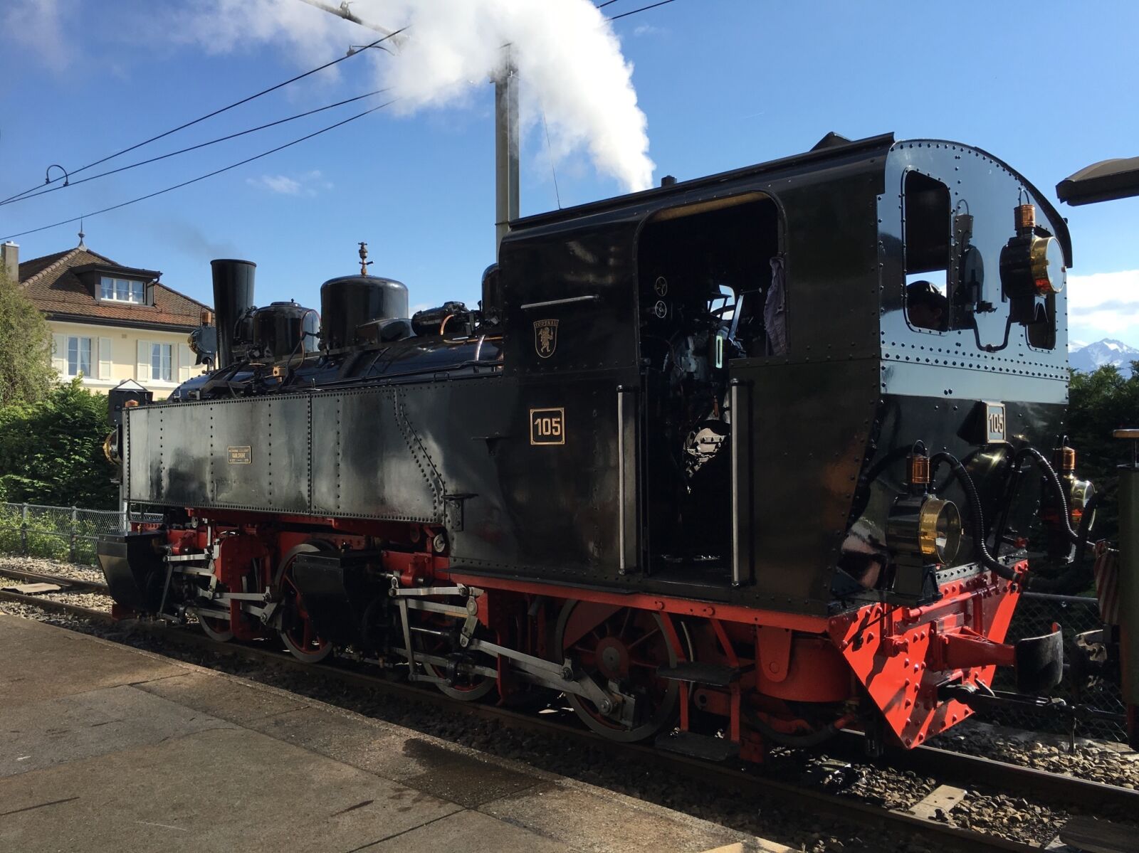Apple iPhone 6s sample photo. Steam, locomotive, swiss photography