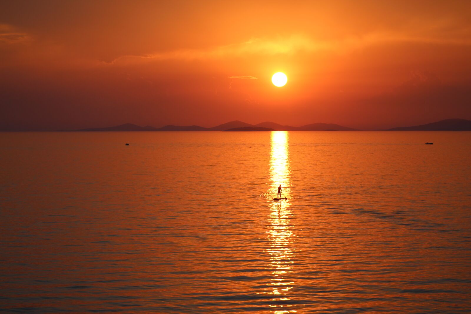 Canon EF75-300mm f/4-5.6 sample photo. Paddle board, sunset, croatia photography