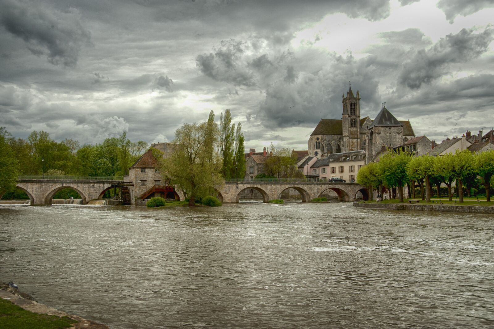 Nikon D700 sample photo. Moret-sur-loing, church, france photography