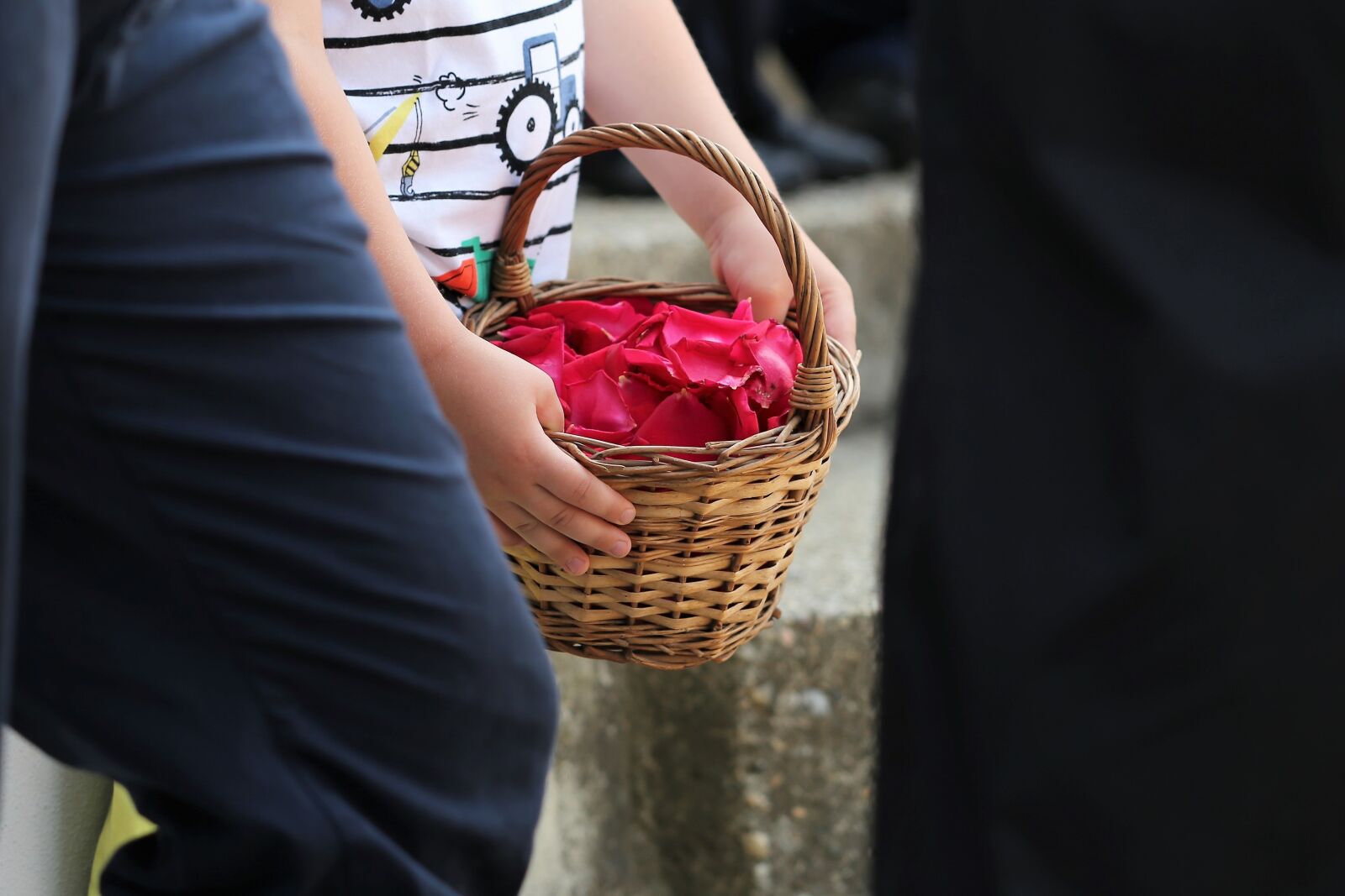 Canon EF 70-300 F4-5.6 IS II USM sample photo. Boy, basket with red photography