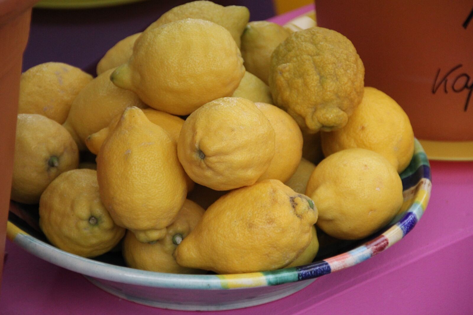 Canon EOS 60D sample photo. Lemons, plate, still life photography