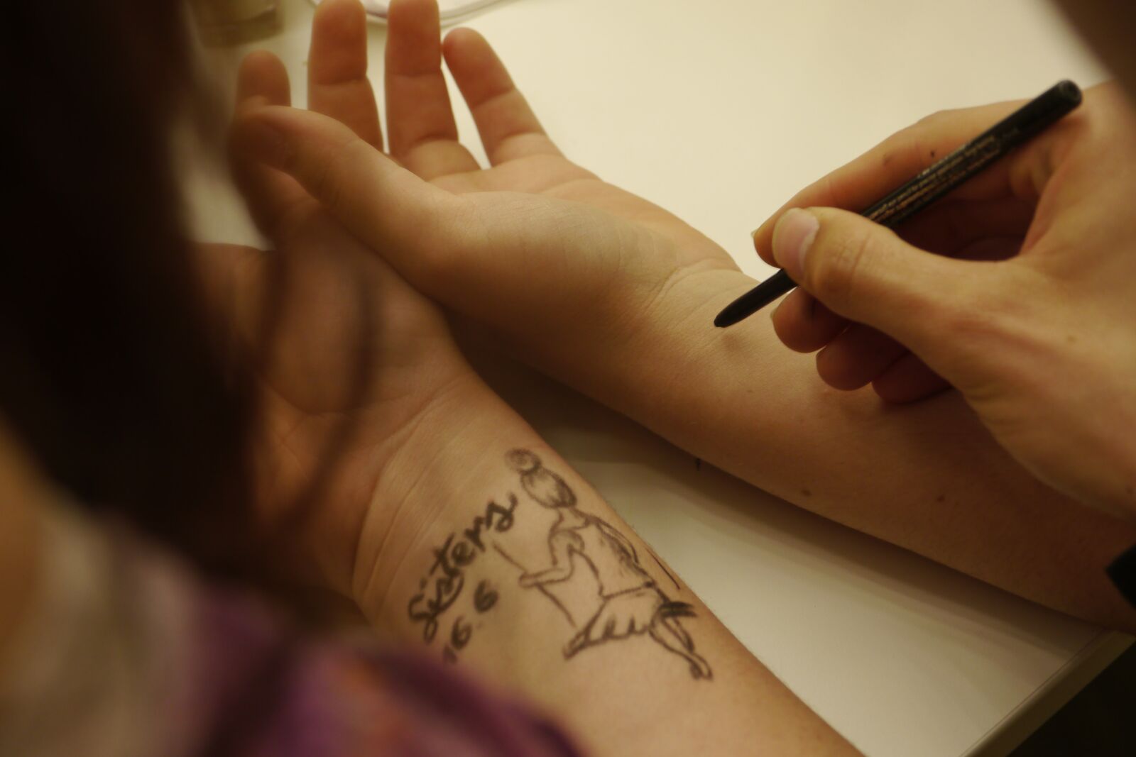 Panasonic Lumix DMC-GH2 sample photo. Ballerina, tattoo, hand photography